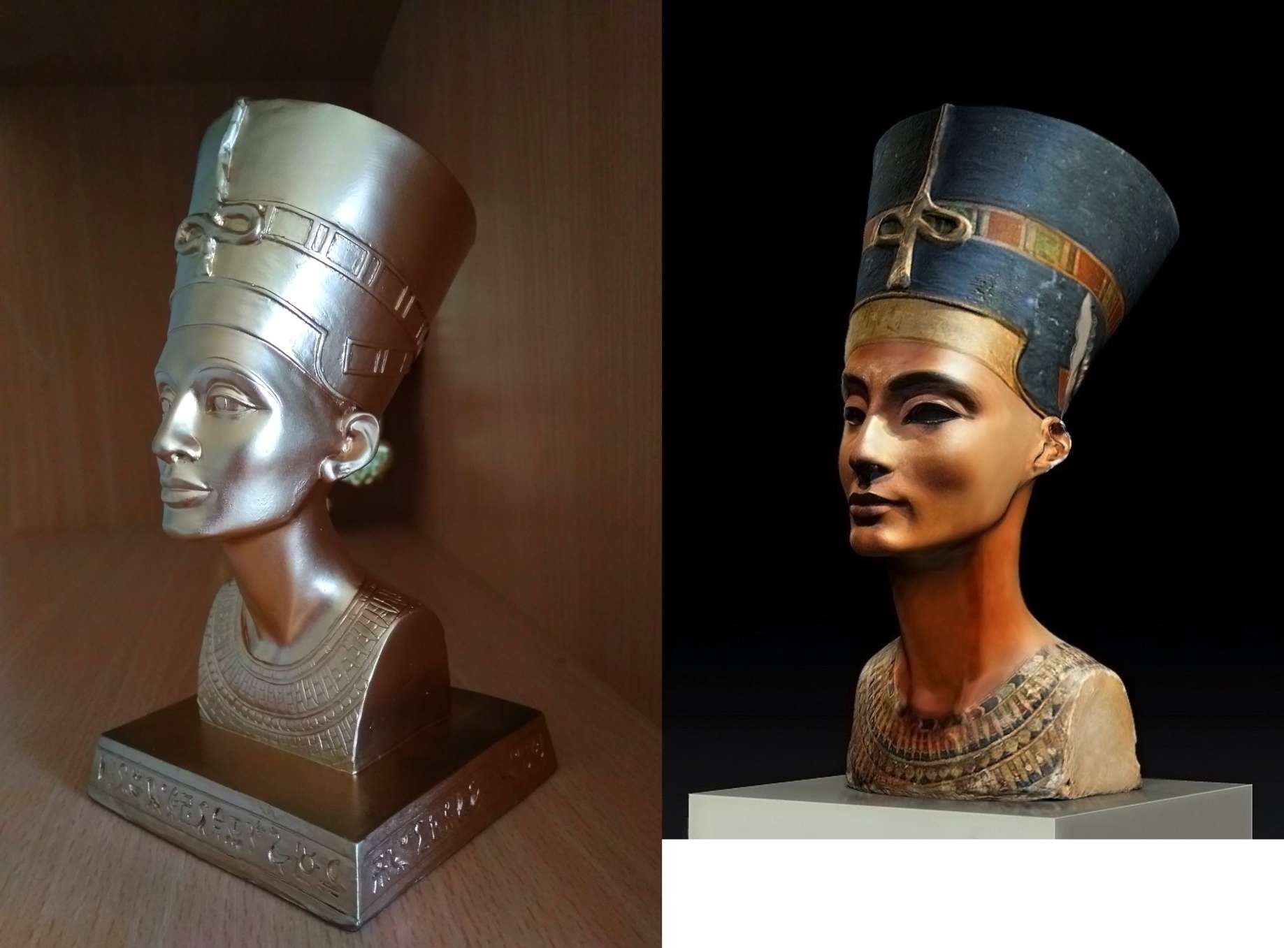 Фотография покупателя товара Фигура "Нефертити" бронза 10х17х9см - Фото 3