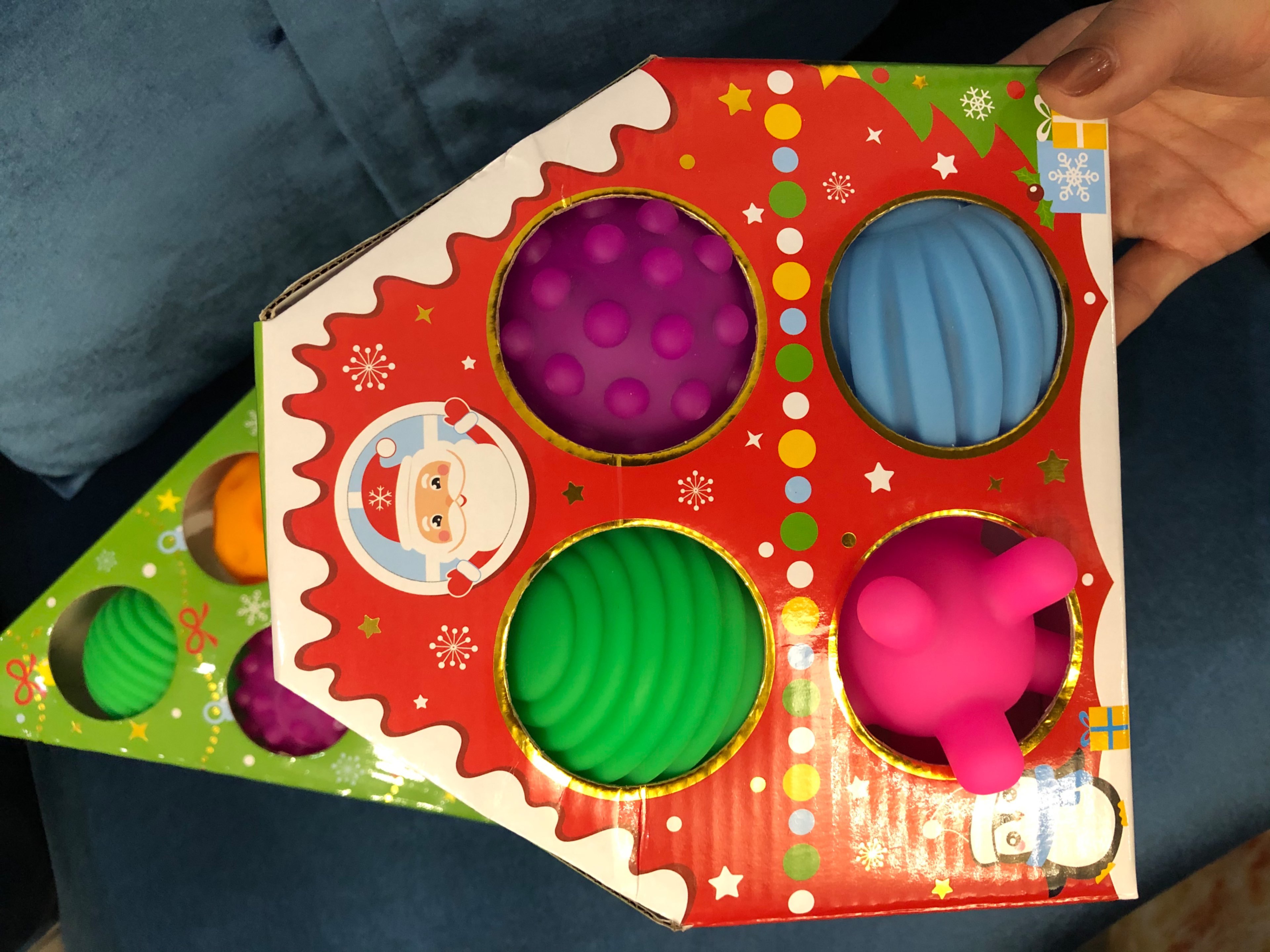 Фотография покупателя товара Новый год, подарочный набор резиновых игрушек "Новогодний домик",4 штуки - Фото 5
