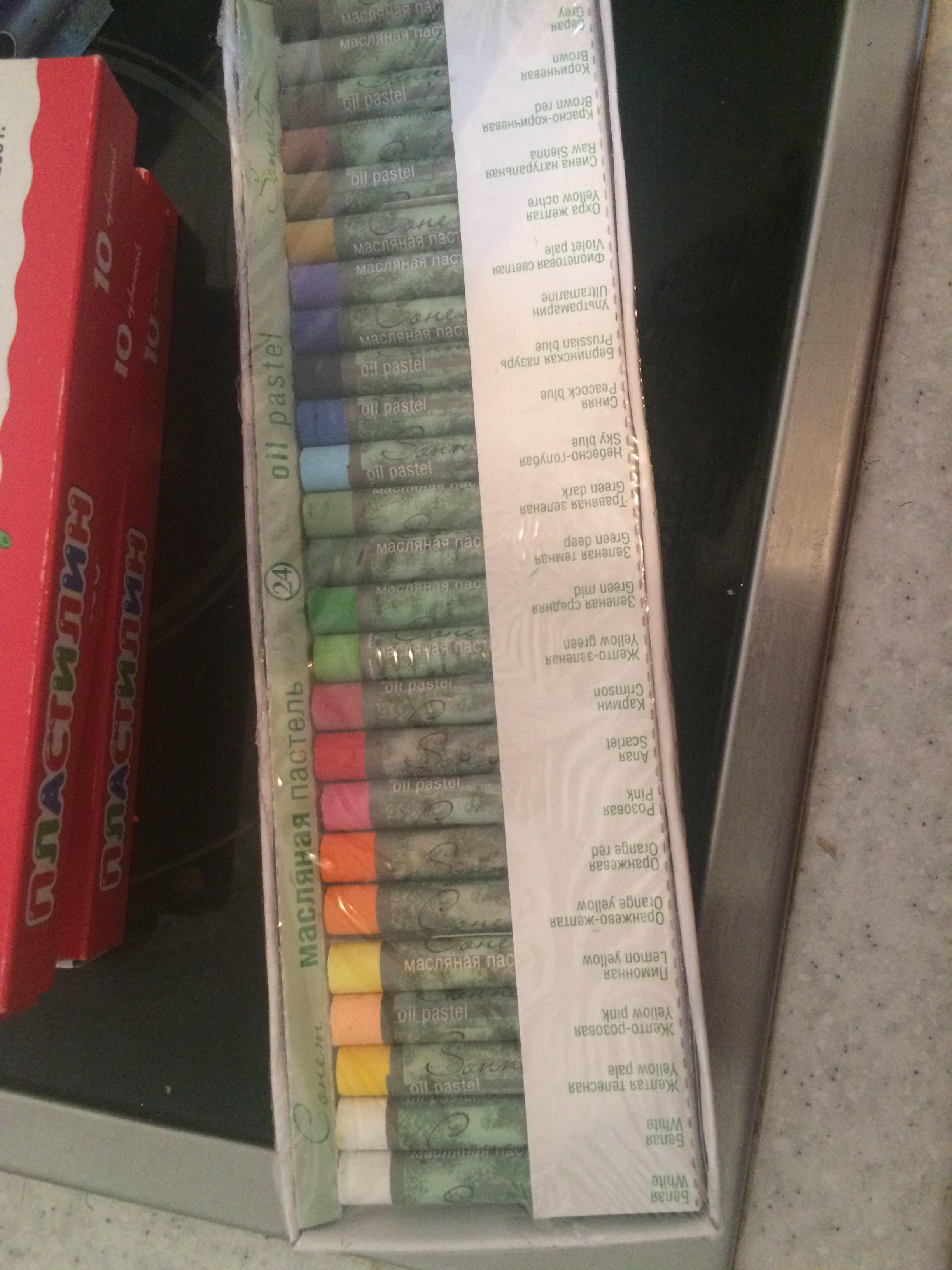 Фотография покупателя товара Пастель масляная, "Сонет", 24 цвета, 9/59 мм, круглая - Фото 8