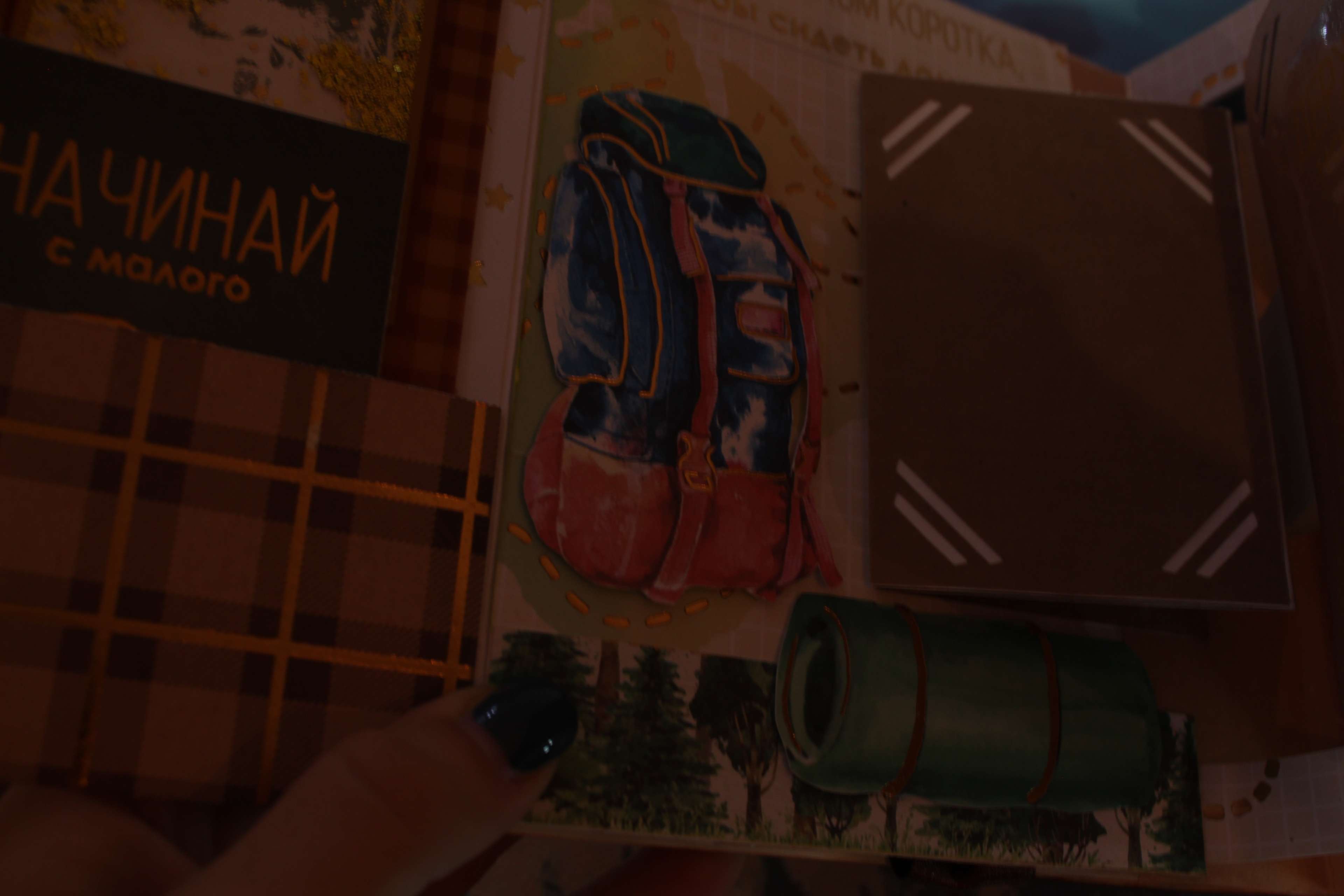 Фотография покупателя товара Набор бумаги для скрапбукинга «Поход‒это маленькая жизнь» с фольгированием, 12 шт, 30 х 30 см, 250 г/м²