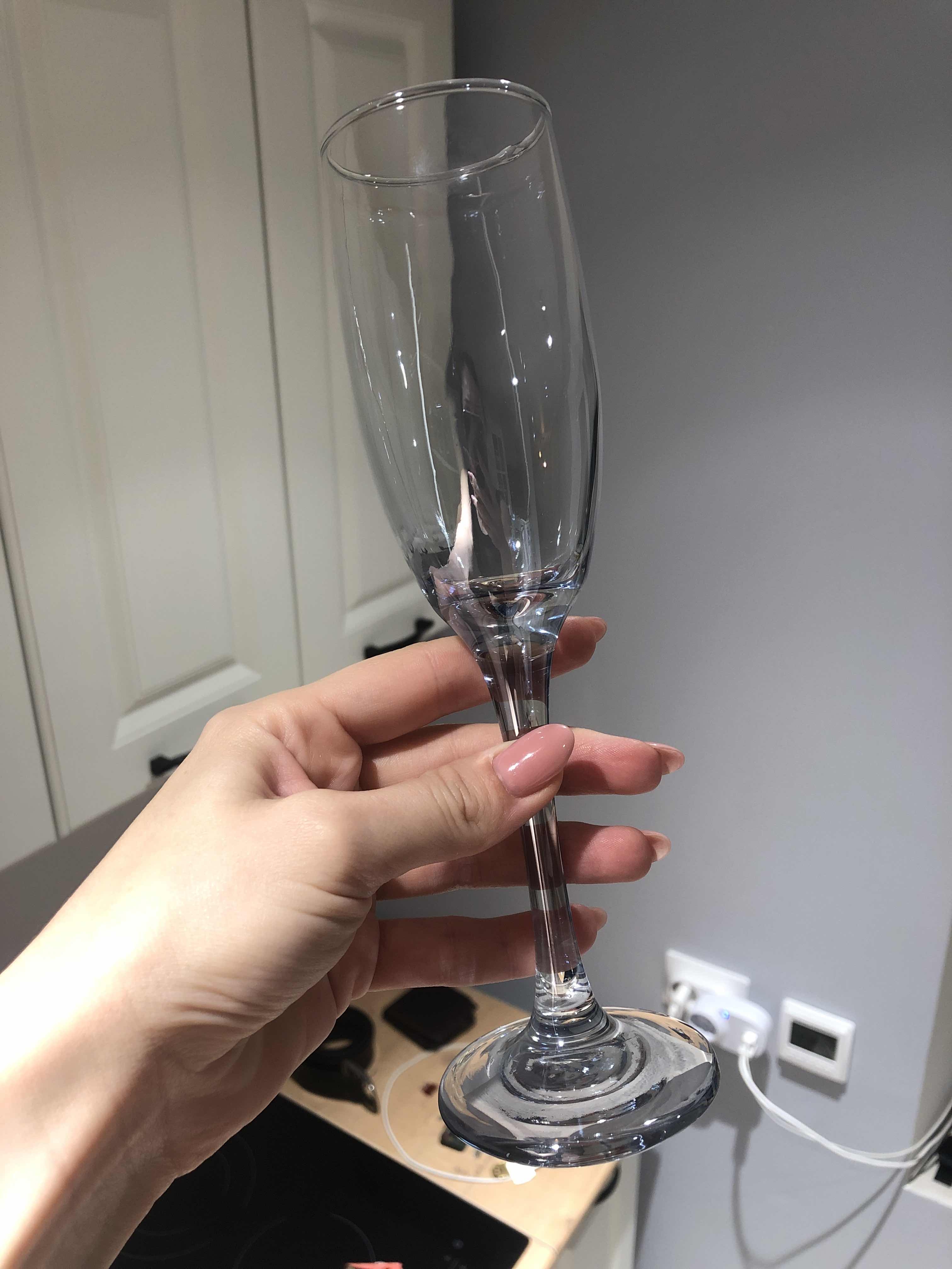 Фотография покупателя товара Бокал стеклянный для шампанского «Кьянти», 170 мл, цвет синий - Фото 3