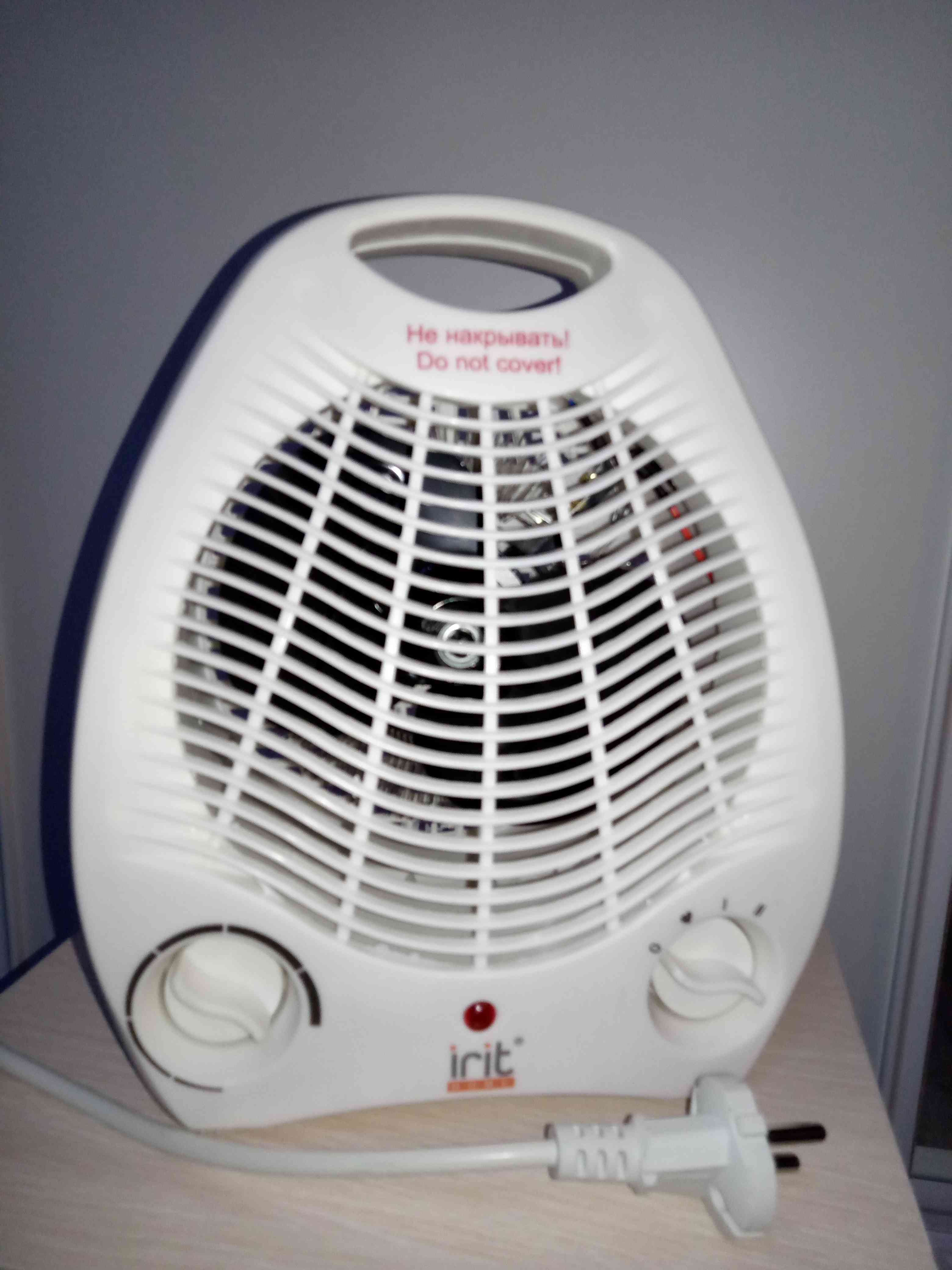 Фотография покупателя товара Тепловентилятор Irit IR-6007, 2000 Вт, вентиляция без нагрева, белый - Фото 2