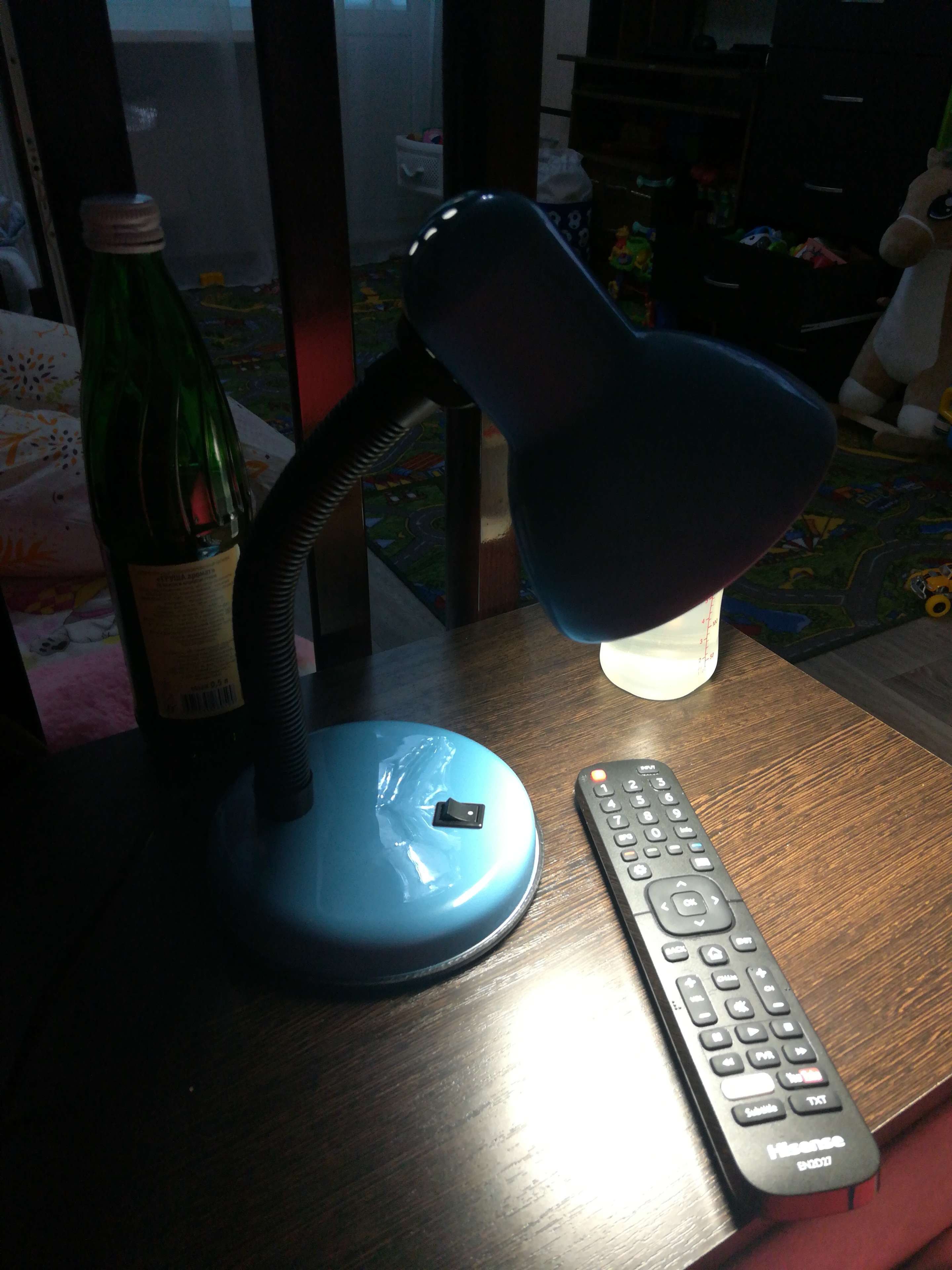Фотография покупателя товара Лампа настольная Е27, с выкл. (220В) голубая (203В) RISALUX - Фото 3