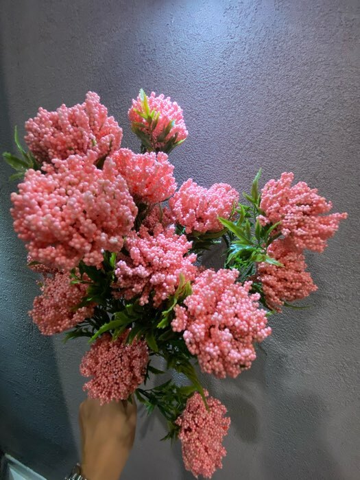 Фотография покупателя товара Цветы искусственные "Астра пышная" 7х55 см, розовый - Фото 1