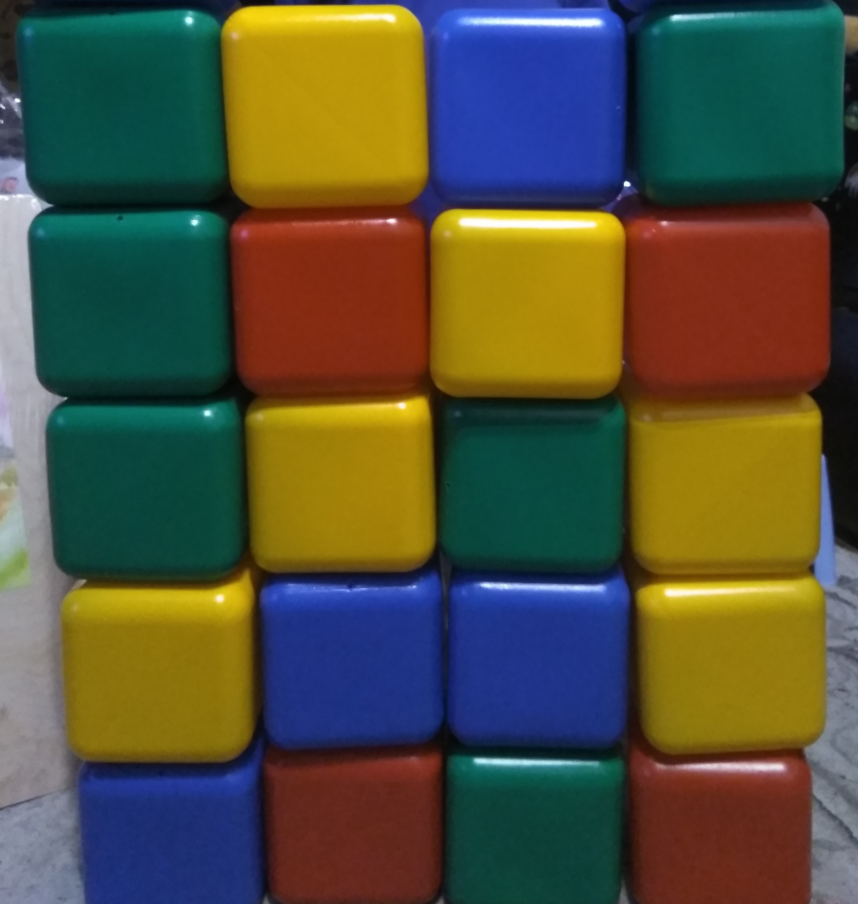 Фотография покупателя товара Набор цветных кубиков, 25 штук, 12 × 12 см - Фото 1