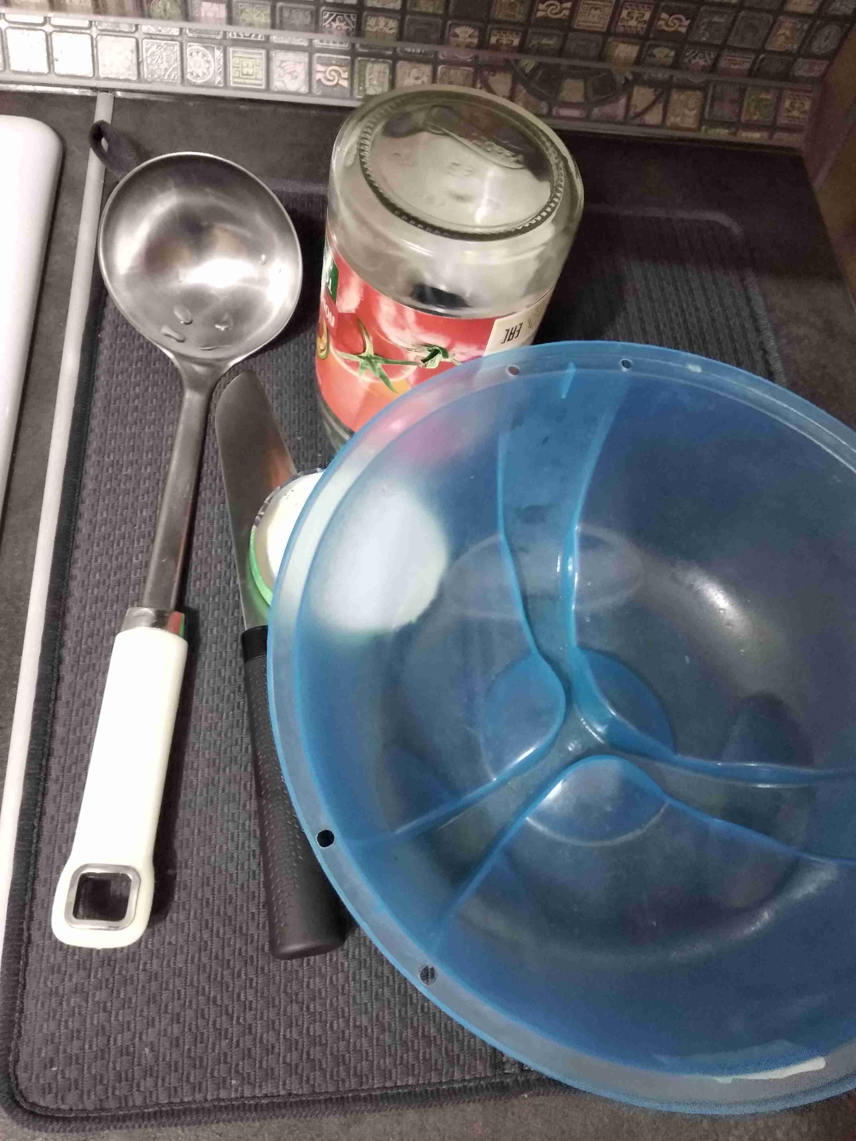 Фотография покупателя товара Коврик для сушки посуды НЮХОЛИД, 44x36 см, цвет синий - Фото 3