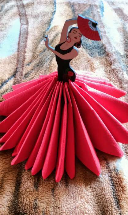 Фотография покупателя товара Салфетница "Девушка танцовщица с Розой", цветная наклейка - Фото 3