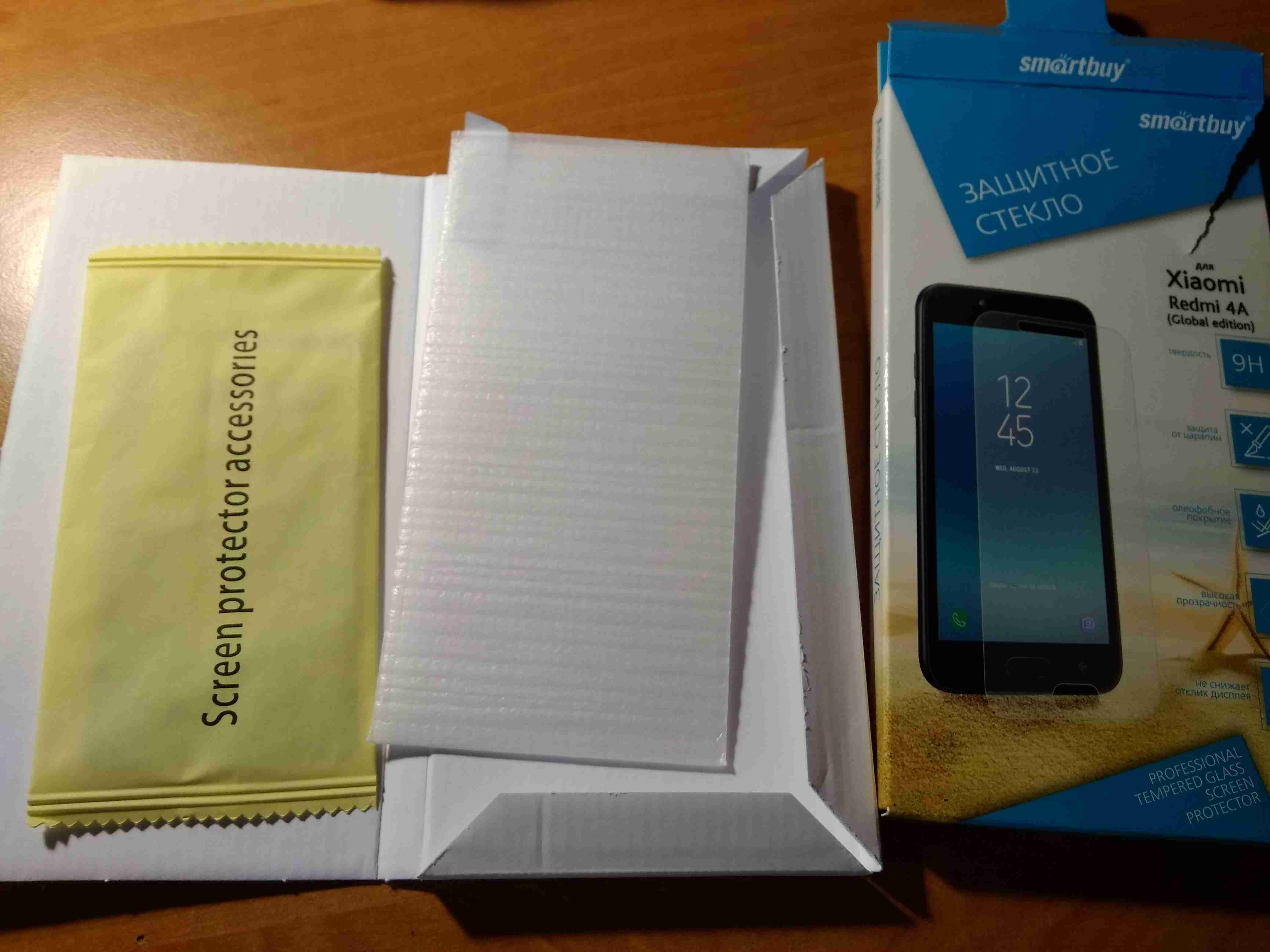 Фотография покупателя товара Защитное стекло 2D SmartBuy для Xiaomi Redmi 4A - Фото 1
