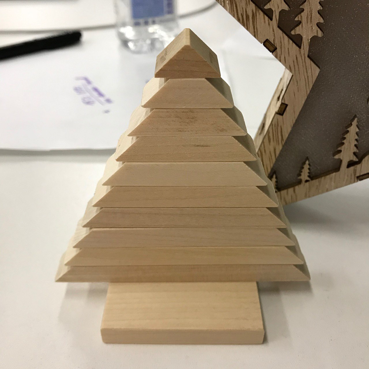 Фотография покупателя товара Детская пирамидка «Ёлочка», деревянная, материал: берёза - Фото 3