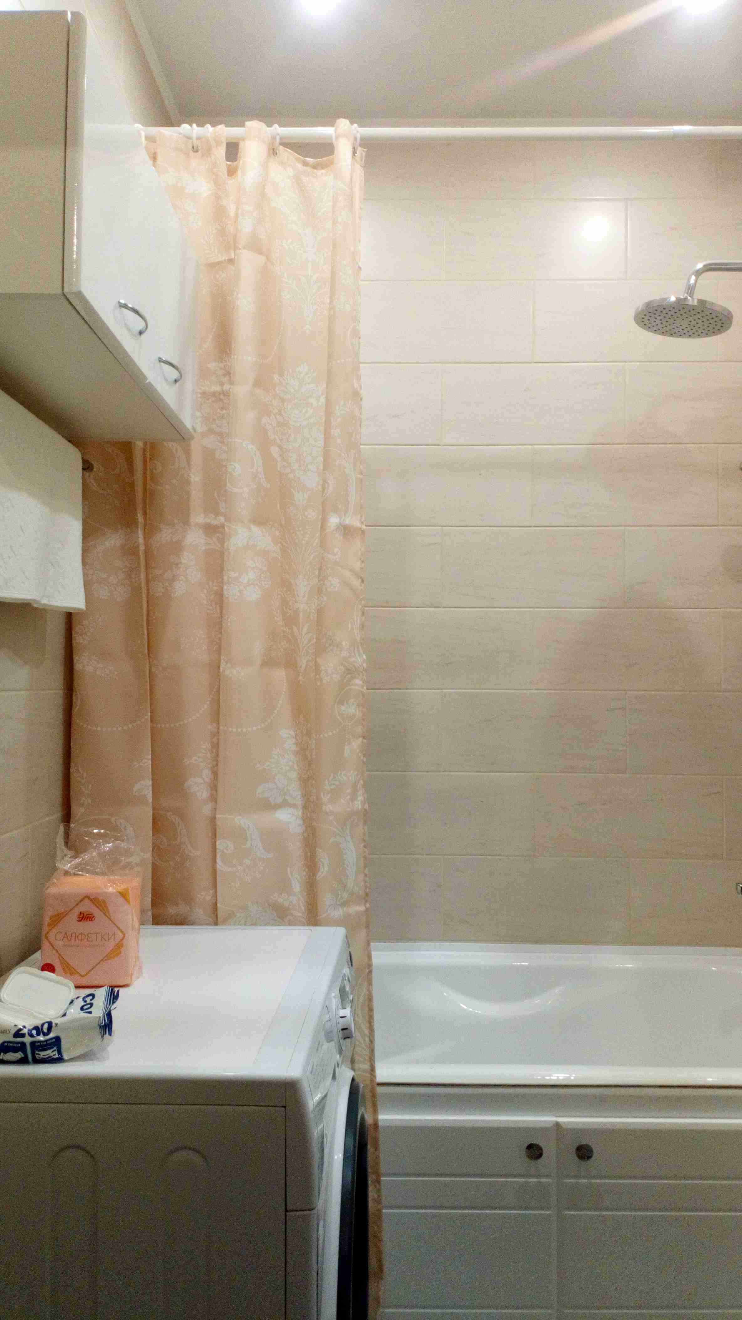 Фотография покупателя товара Штора для ванной комнаты тканевая 180х200 см Oxford - Фото 1