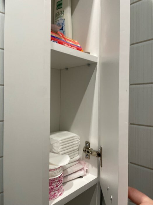 Фотография покупателя товара Пенал для ванной комнаты узкий "Вега 16" белый, 200 см х 20 см х 20 см - Фото 47