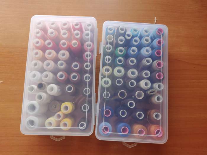Фотография покупателя товара Бокс пластиковый для хранения, 42 отделения для ниток, 23,5×13,5×6,5 см, цвет МИКС - Фото 7