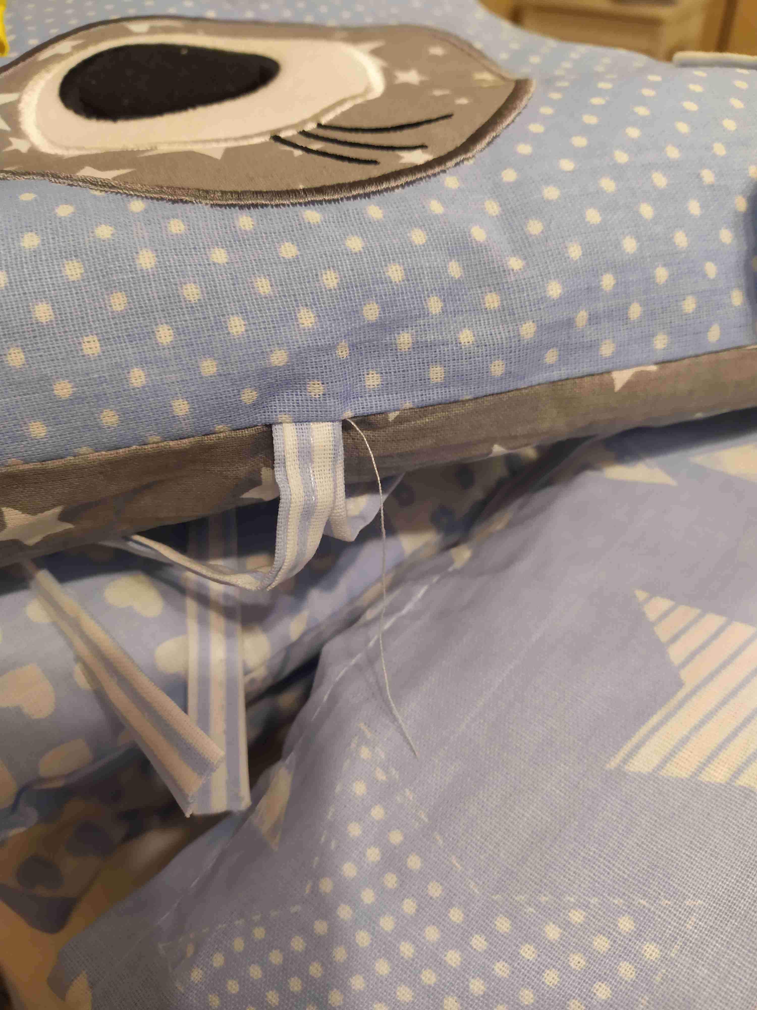 Фотография покупателя товара Комплект в кроватку «Совушки», 22 предмета, цвет голубой - Фото 4