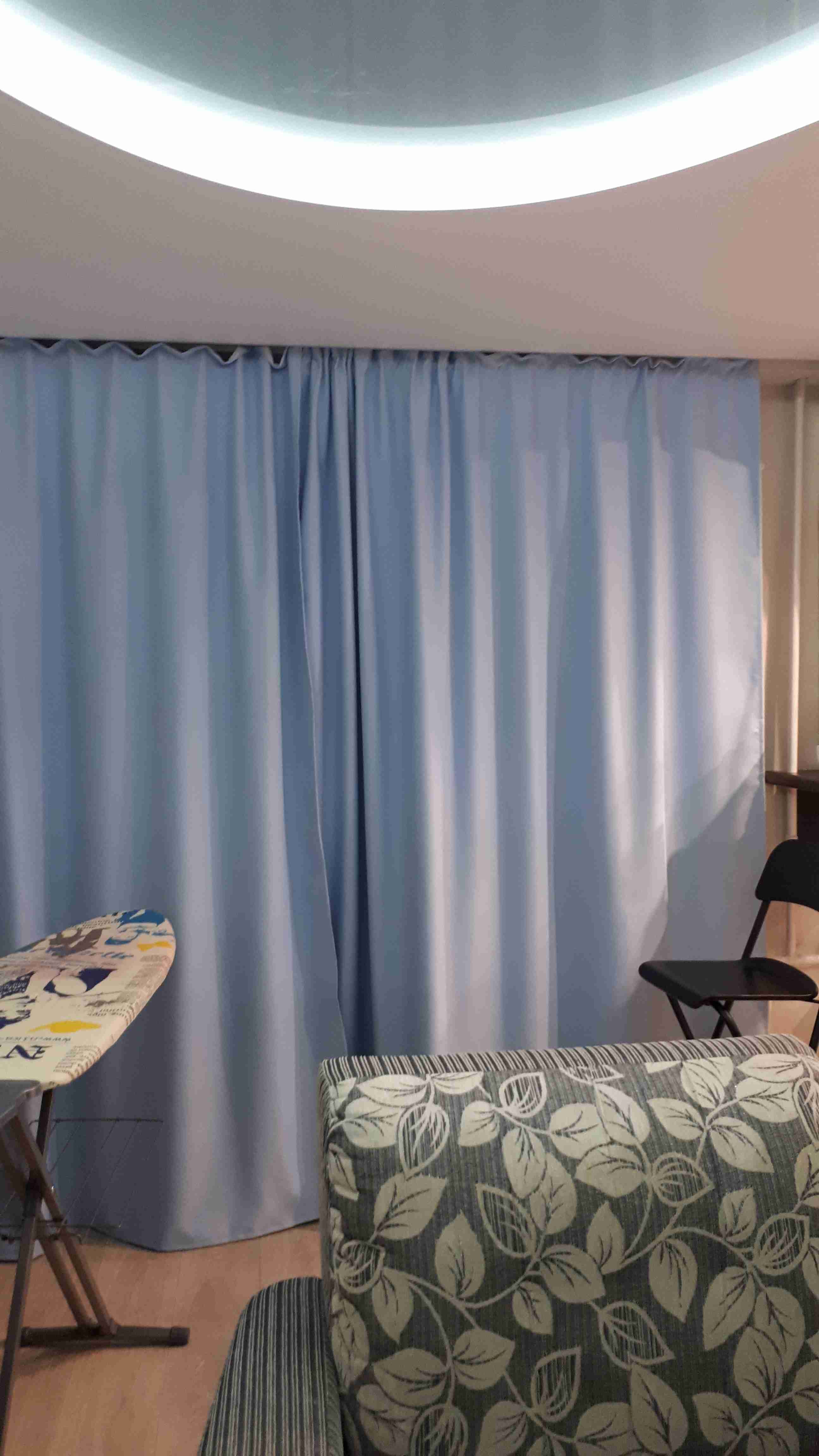 Фотография покупателя товара Штора портьерная «Этель» 250×265 см, блэкаут, цвет изумрудный, пл. 210 г/м², 100% п/э - Фото 36