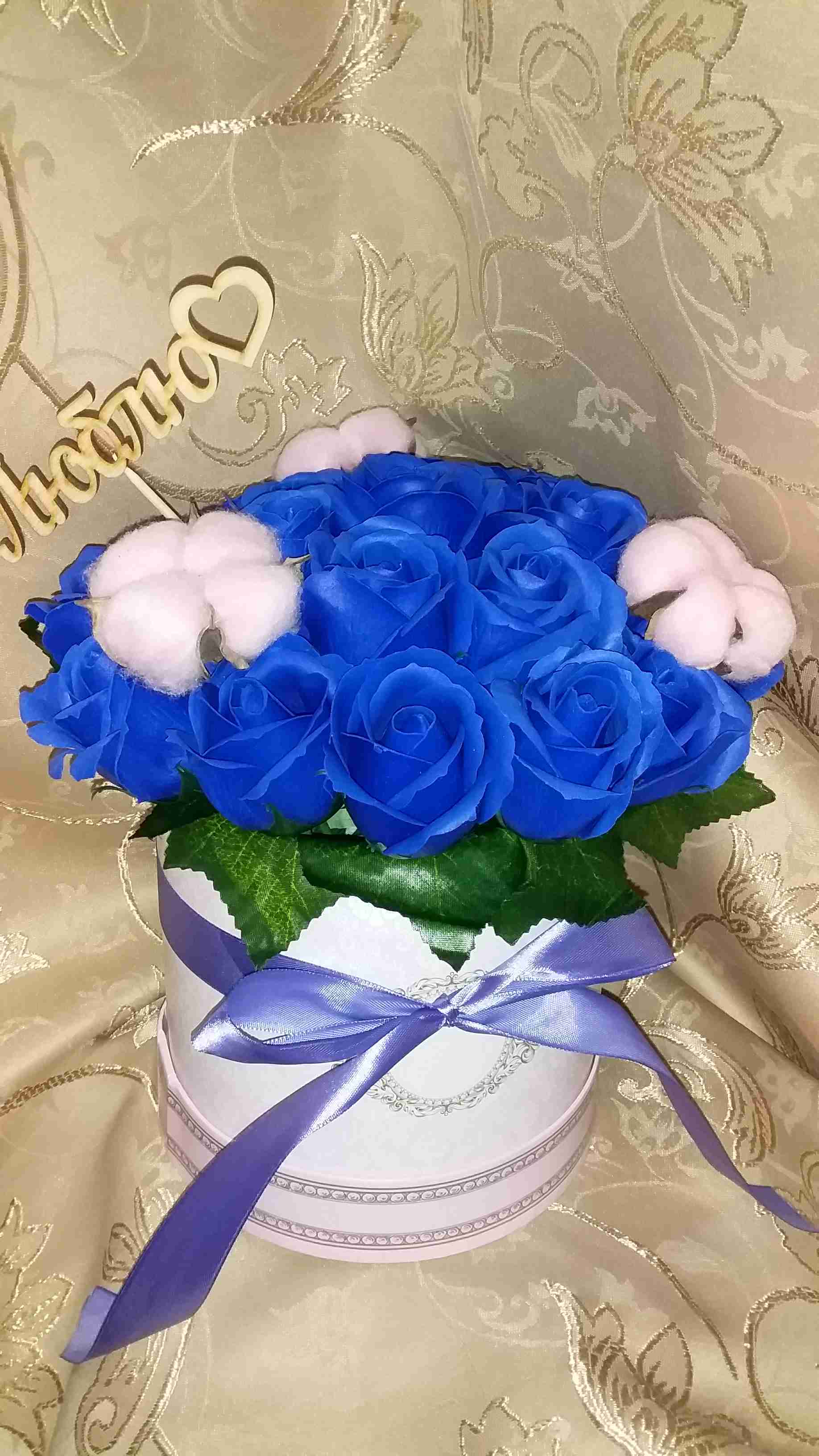 Фотография покупателя товара Сухие цветы хлопка, набор 3 шт., размер 1 шт. 6 × 6 см, цвет белый - Фото 18