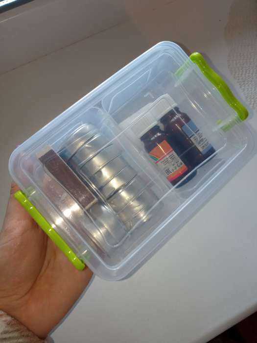 Фотография покупателя товара Органайзер для хранения с перегородкой, 500 мл, цвет МИКС - Фото 1