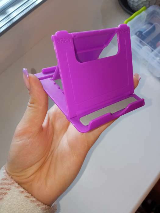 Фотография покупателя товара Подставка для телефона Luazon, складная, регулируемая высота, фиолетовая - Фото 17