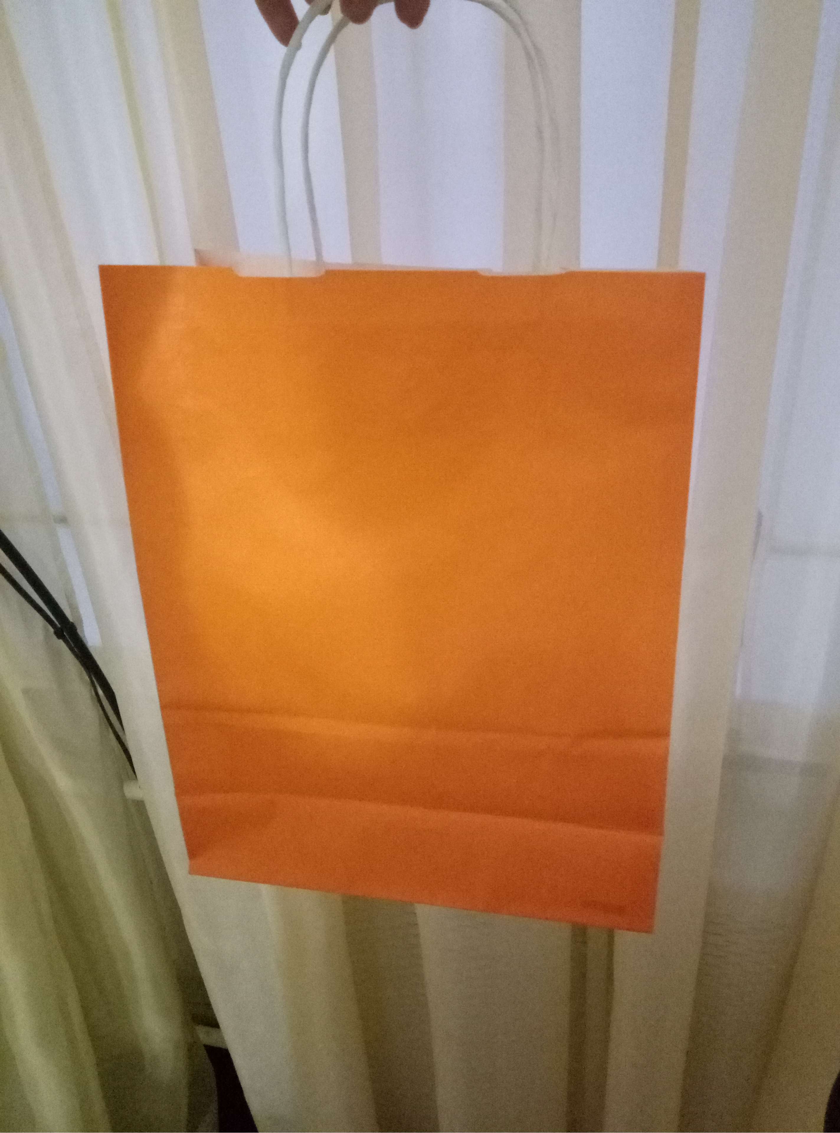 Фотография покупателя товара Пакет крафт, оранжевый, 25 х 11 х 32 см