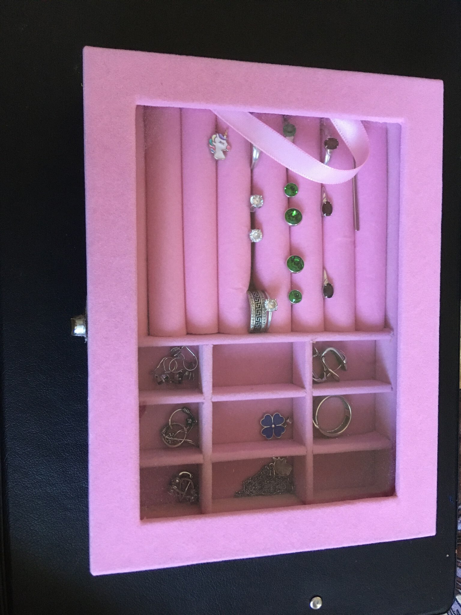 Фотография покупателя товара Шкатулка бархат для украшений "Розовая пастила" 4,5х20х15 см