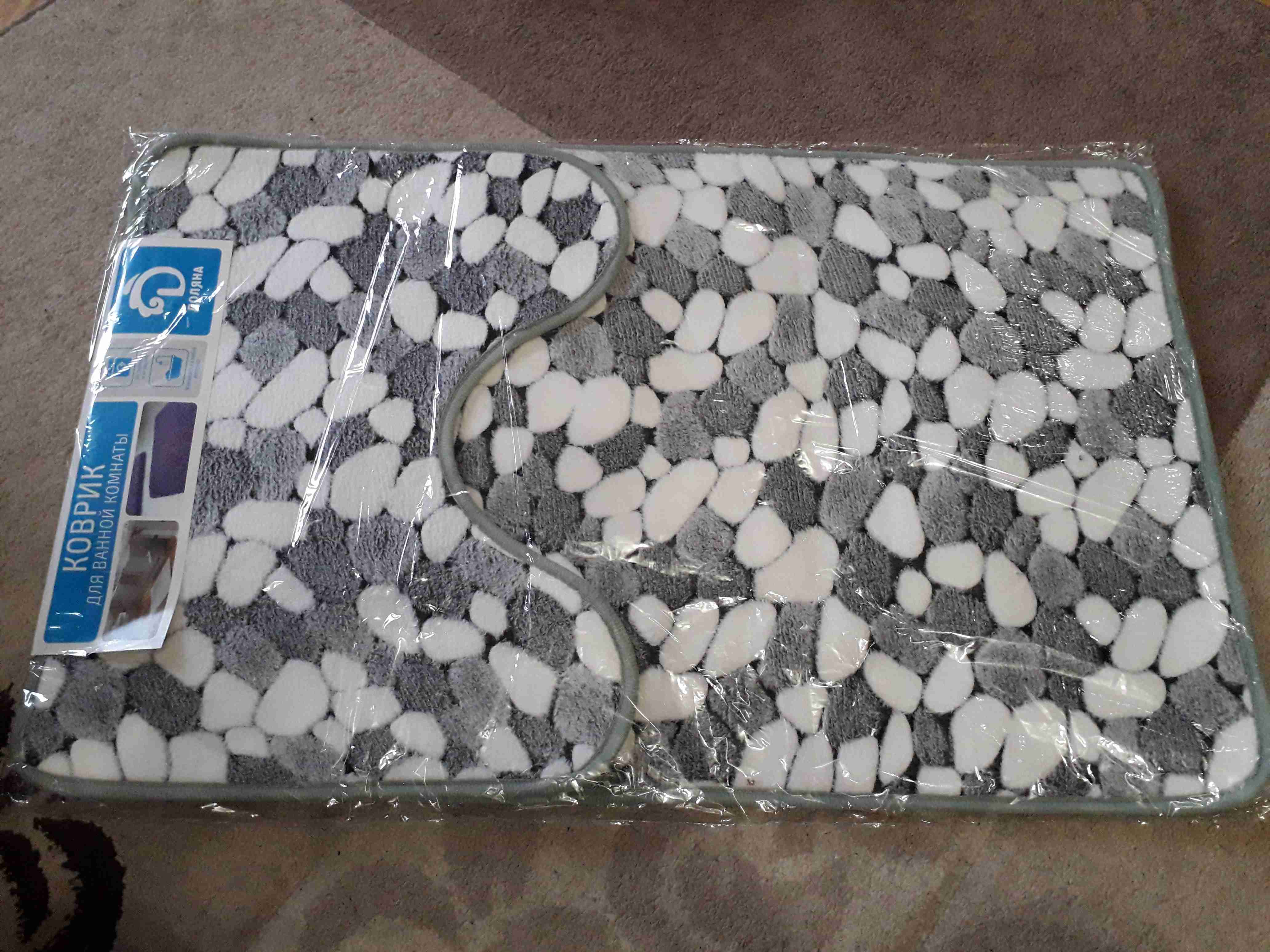Фотография покупателя товара Набор ковриков для ванной и туалета Доляна «Галька», 2 шт, 40×49 см, 50×80 см - Фото 32
