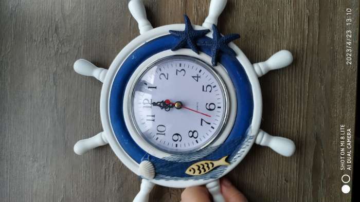 Фотография покупателя товара Часы настенные, серия: Море, "Клевант", дискретный ход, d-26 см - Фото 3
