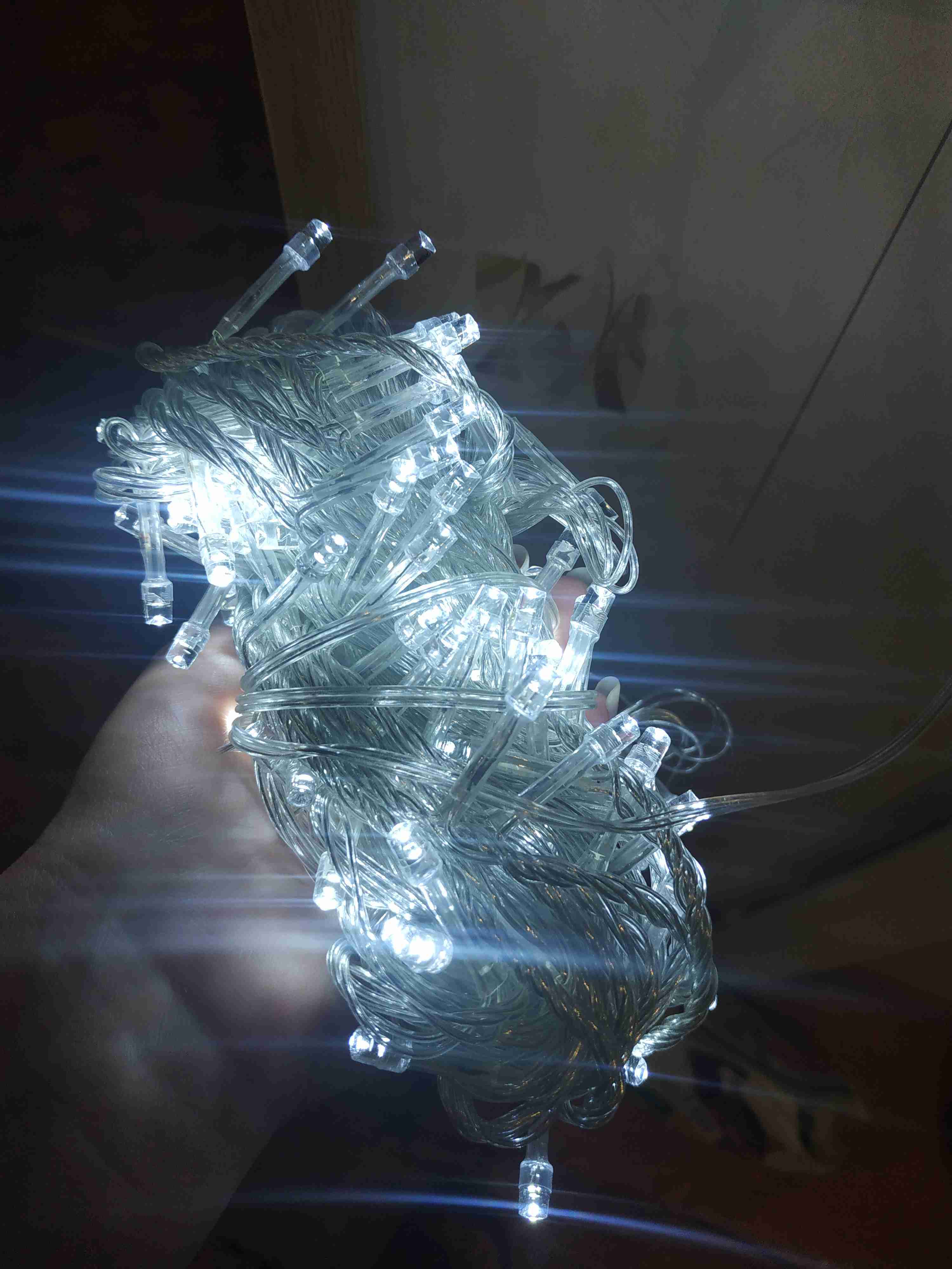 Фотография покупателя товара Гирлянда «Нить» 20 м, IP20, тёмная нить, 200 LED, свечение мульти, 8 режимов, 220 В - Фото 281