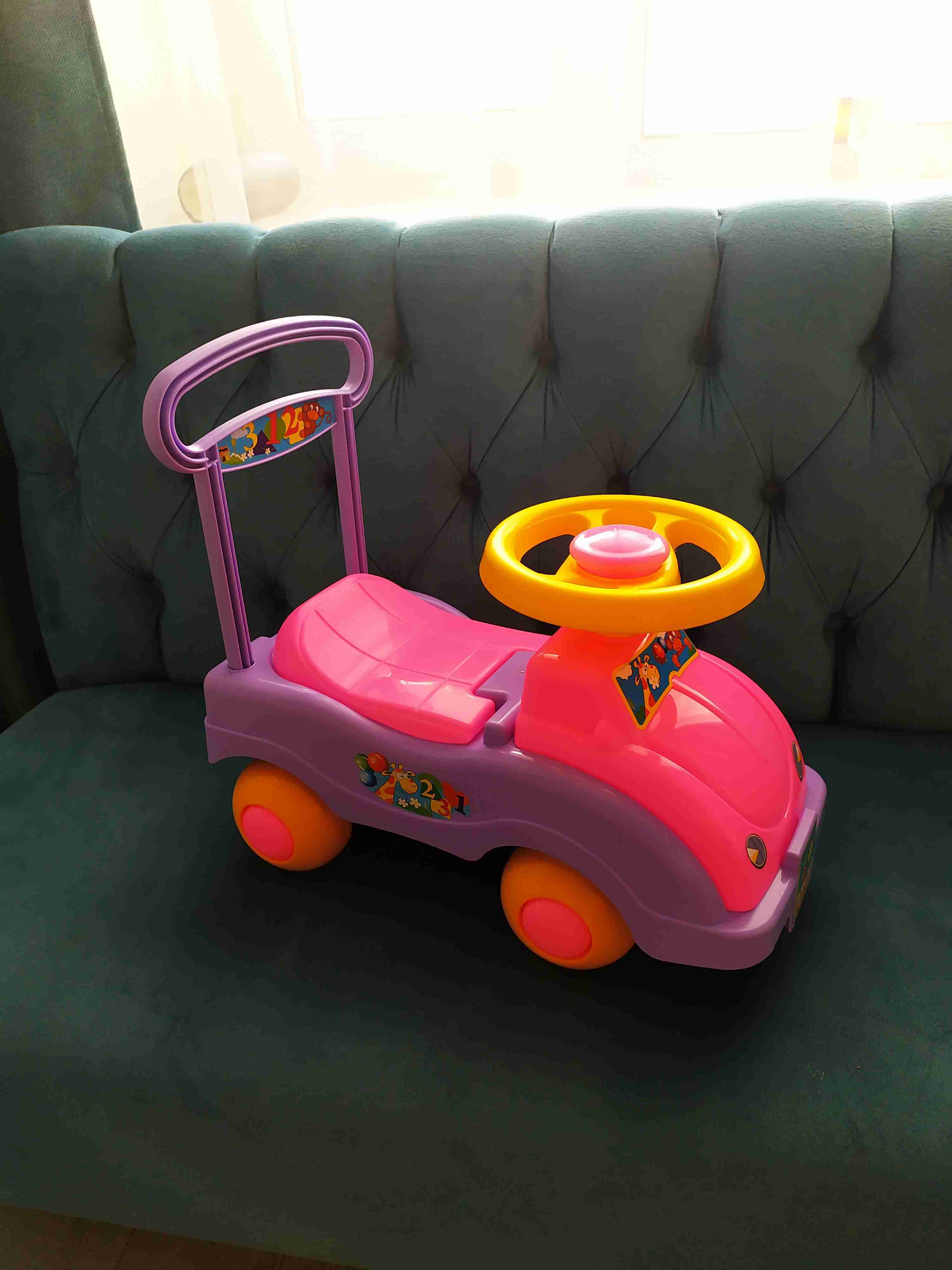 Фотография покупателя товара Толокар-автомобиль для девочек, с гудком-пищалкой
