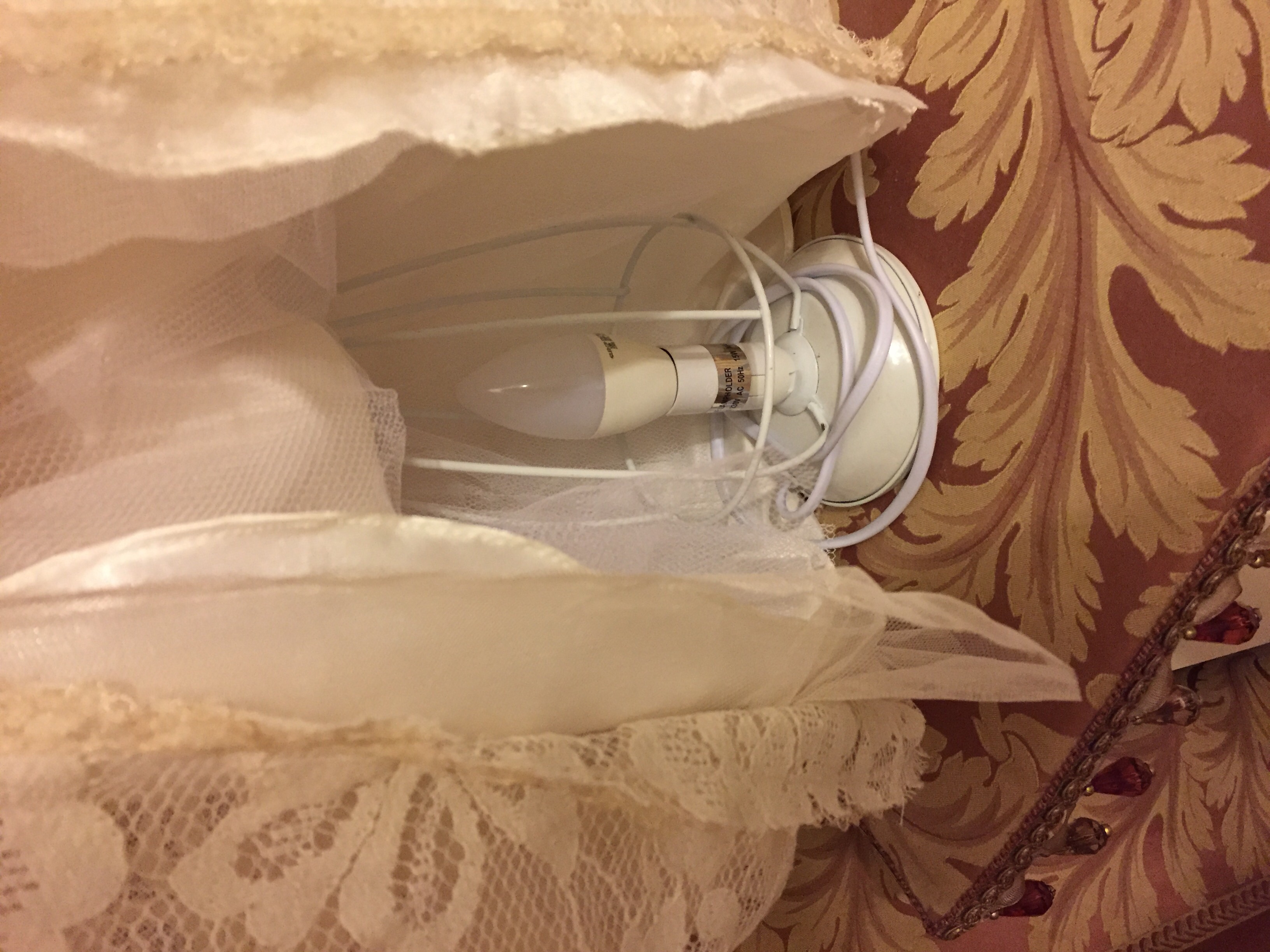 Фотография покупателя товара Кукла-светильник коллекционная керамика "Барышня Анастасия в платье с цветами" 45 см - Фото 2