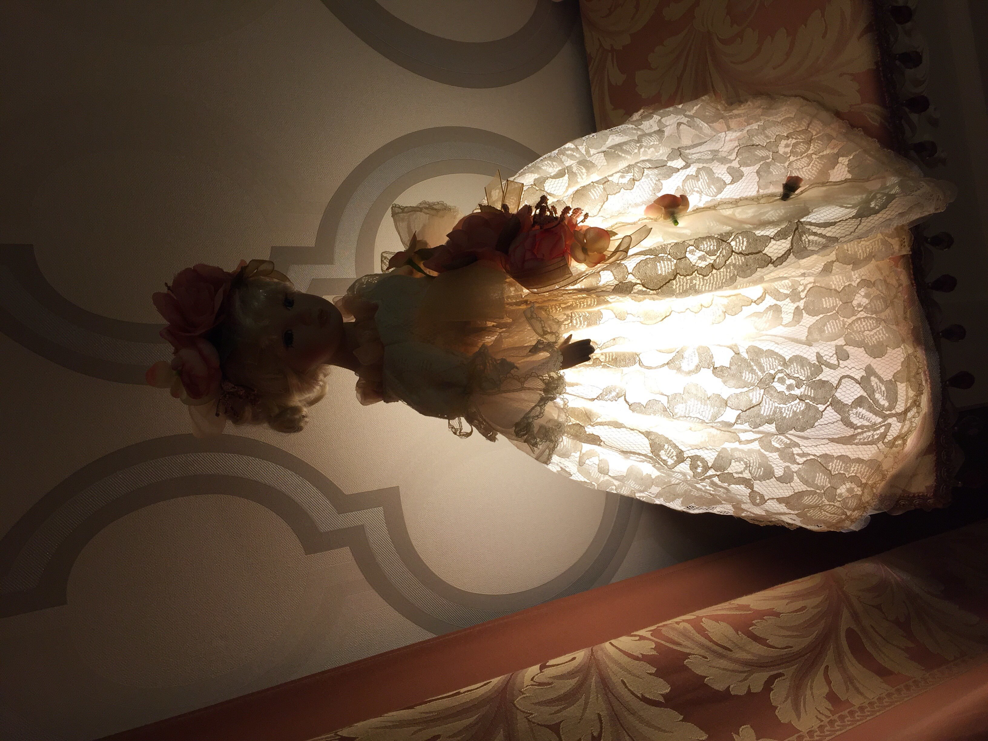 Фотография покупателя товара Кукла-светильник коллекционная керамика "Барышня Анастасия в платье с цветами" 45 см