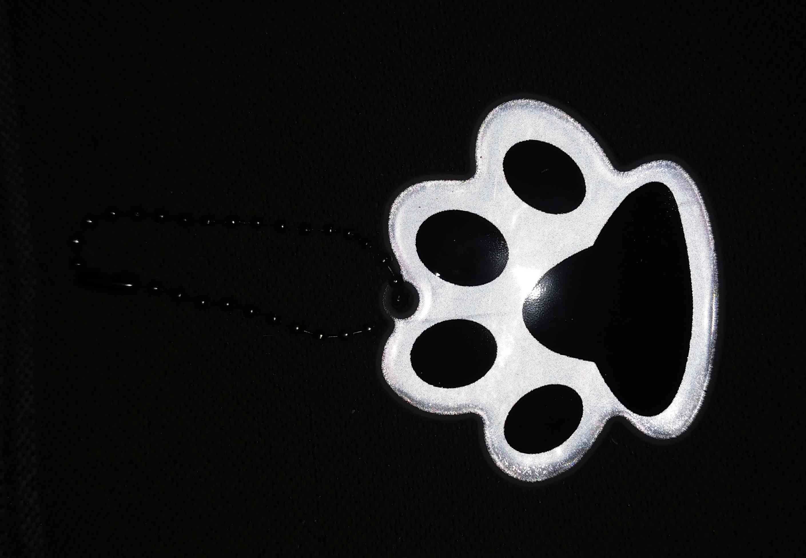 Фотография покупателя товара Светоотражающий элемент «Лапка», двусторонний, 5,5 × 4,8 см, цвет белый
