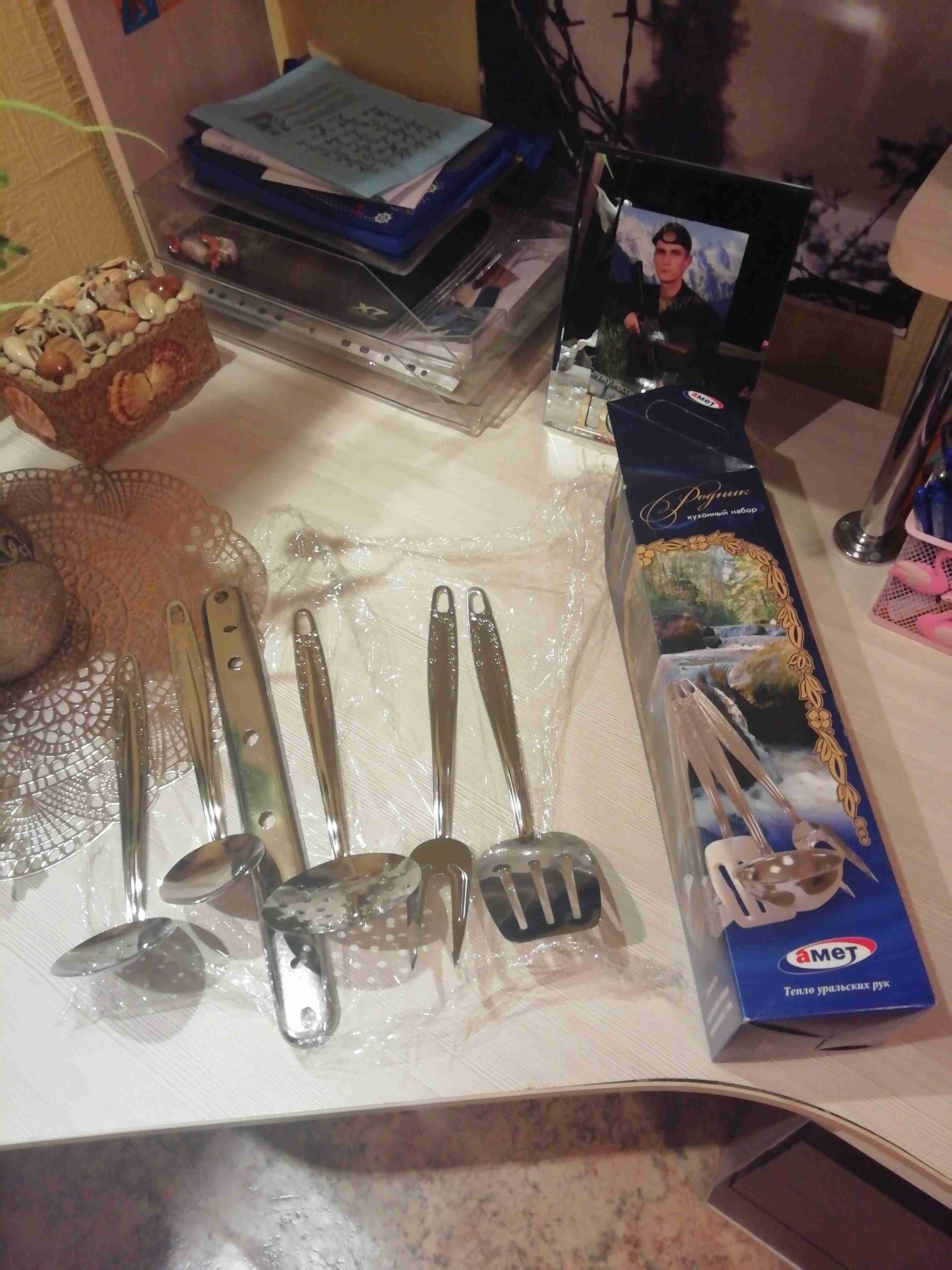 Фотография покупателя товара Набор кухонный «Родник», d=35 см, h=30 см, 6 предметов