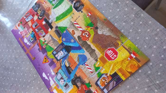 Фотография покупателя товара Пазл «Строительная техника», 104 элемента - Фото 1