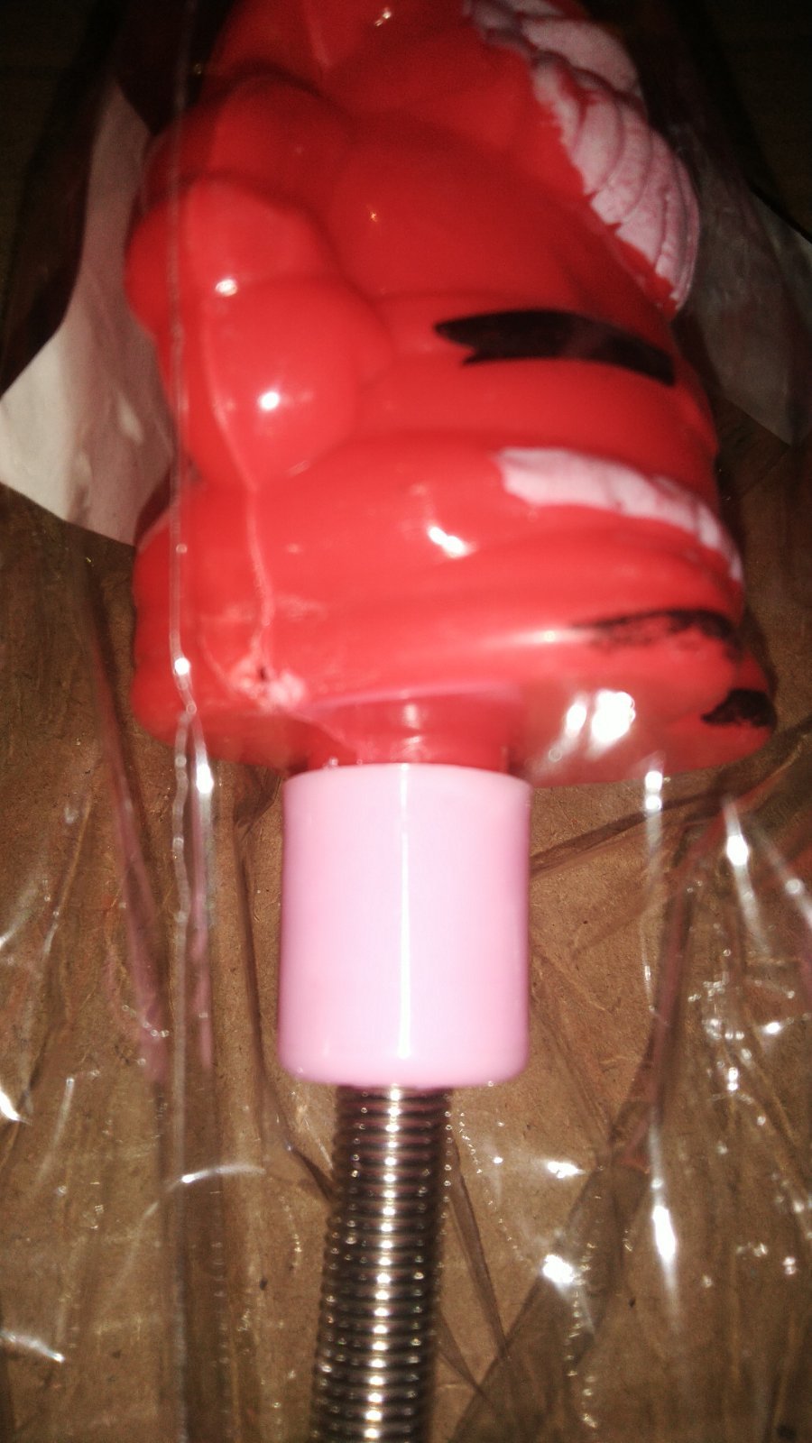 Фотография покупателя товара Световая палочка «Дед Мороз», на пружине, цвета МИКС - Фото 1