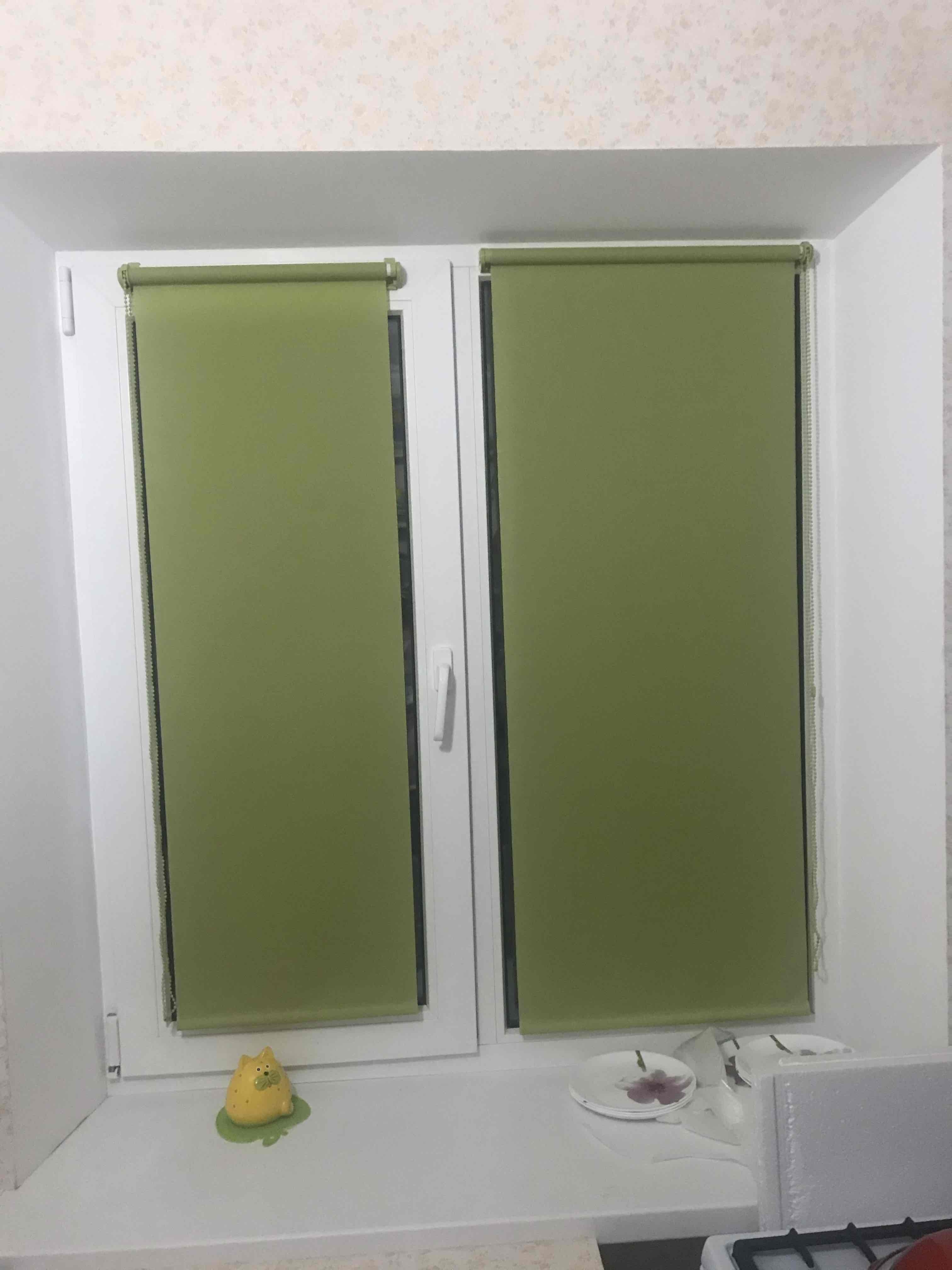 Фотография покупателя товара Рулонная штора «Комфортиссимо», размер 40х160 см, цвет оливковый - Фото 1