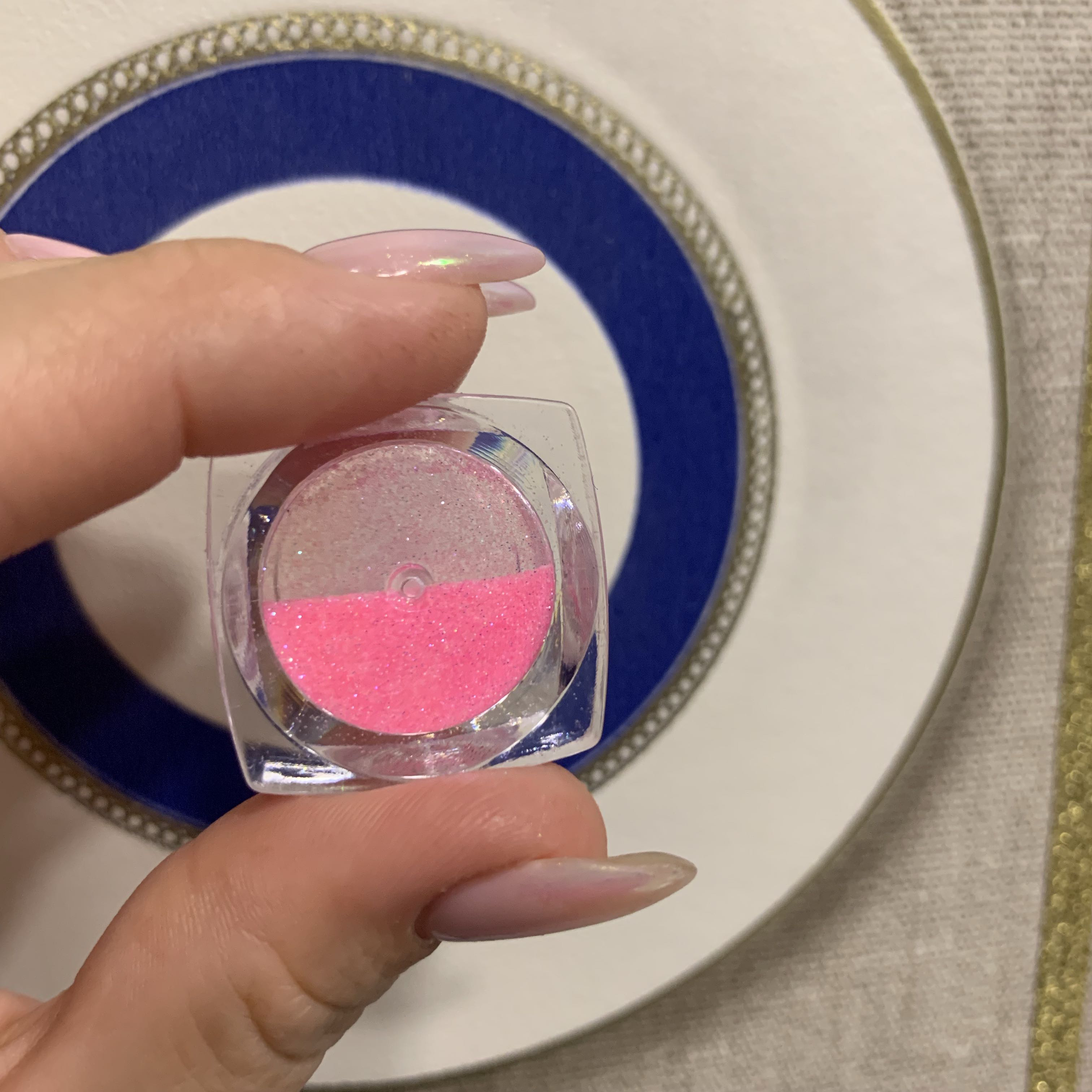 Фотография покупателя товара Пыль для декора, 1 гр, цвет розовый - Фото 1