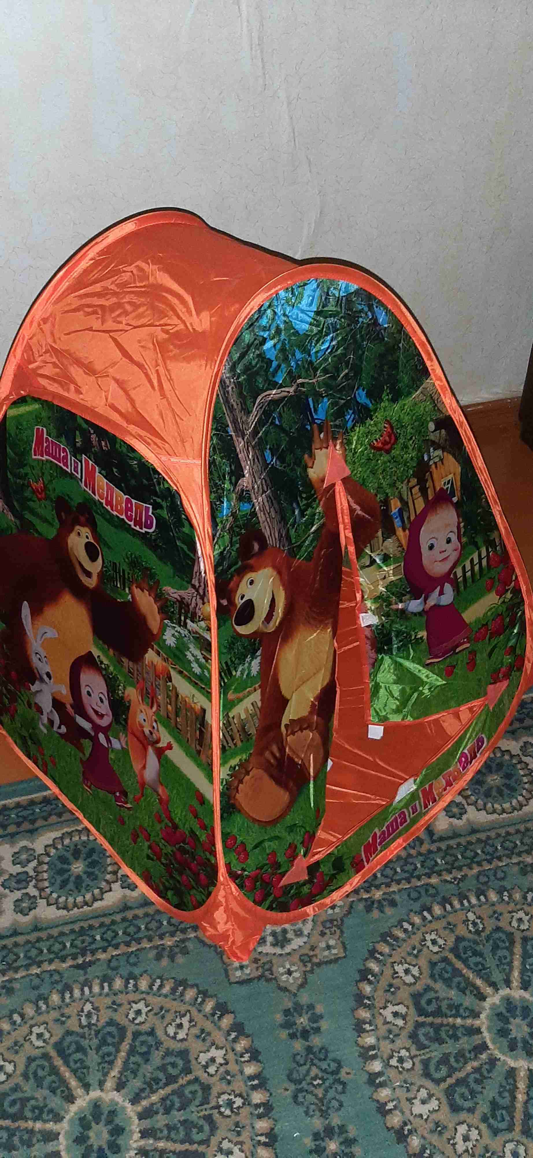 Фотография покупателя товара Детская палатка «Маша и Медведь» в сумке - Фото 1