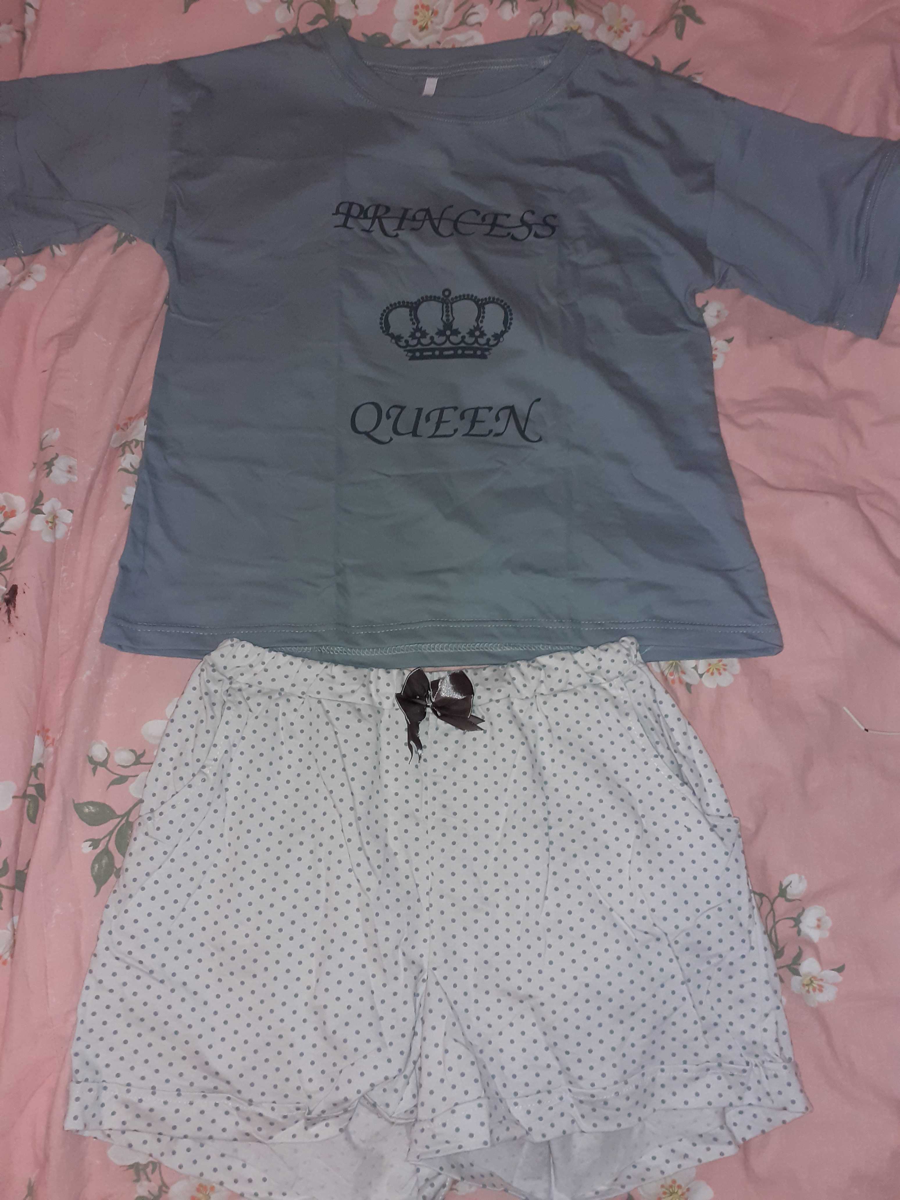 Фотография покупателя товара Комплект женский (футболка, шорты) Каролина №2, цвет серый, размер 50