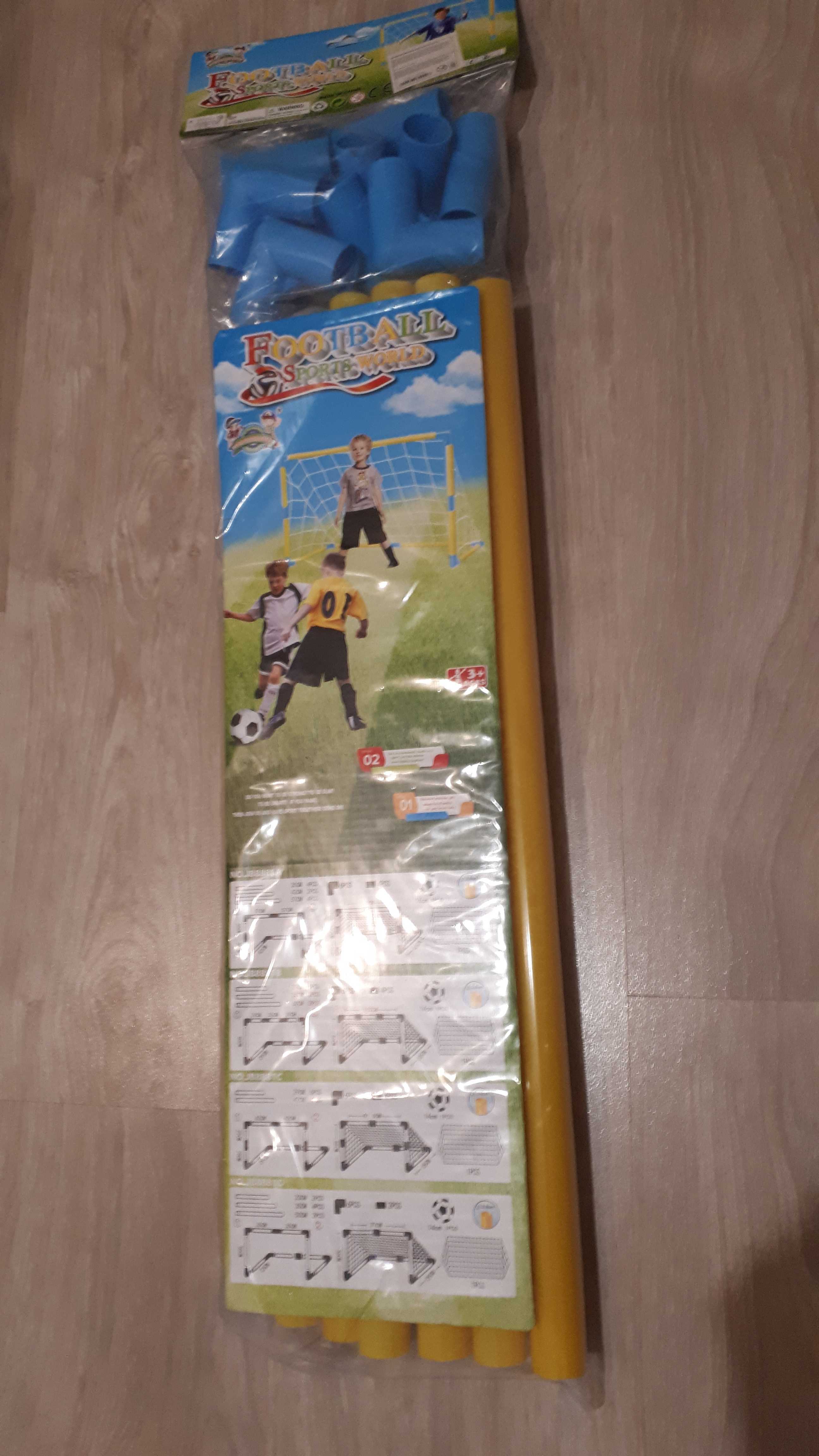 Фотография покупателя товара Ворота футбольные «Весёлый футбол» с сеткой, мячом, цвет МИКС
