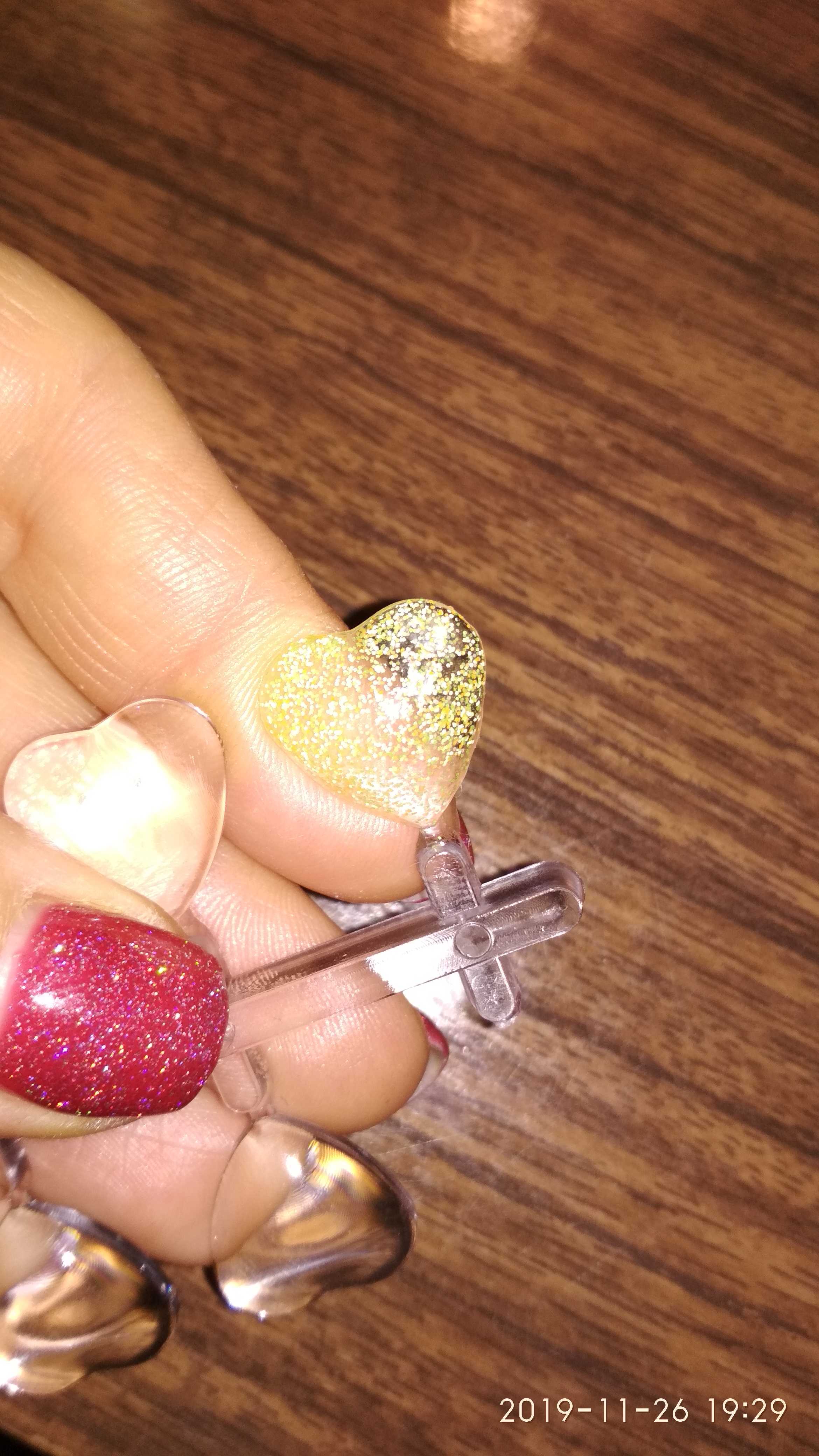 Фотография покупателя товара Палитра для лаков «Сердце», 24 ногтя, цвет прозрачный