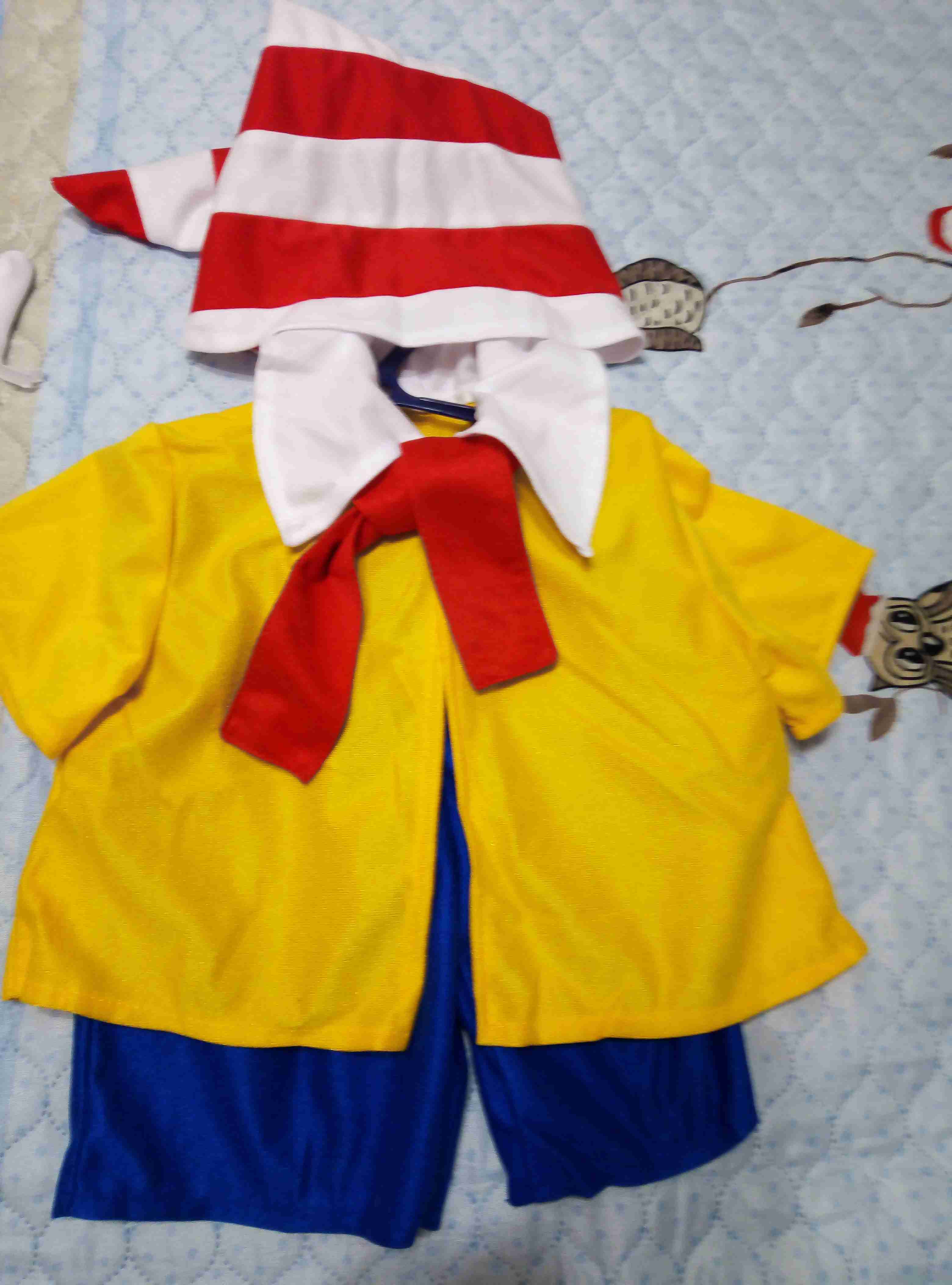 Фотография покупателя товара Карнавальный костюм «Буратино», 5-7 лет, колпак, курточка, шарфик, бриджи, рост 122-134 см - Фото 2