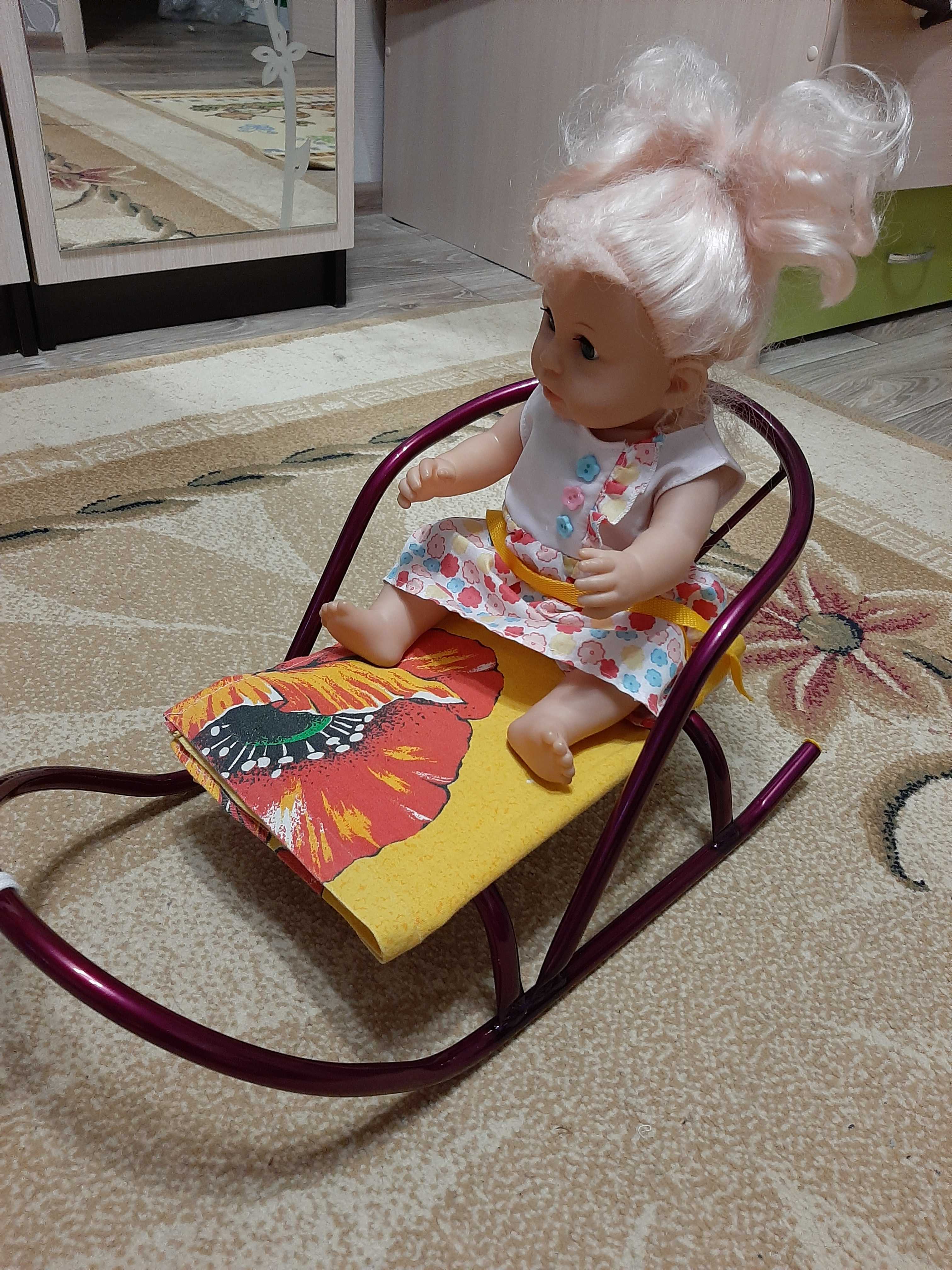 Фотография покупателя товара Кукольные санки, металлический каркас, цвет амарантовый