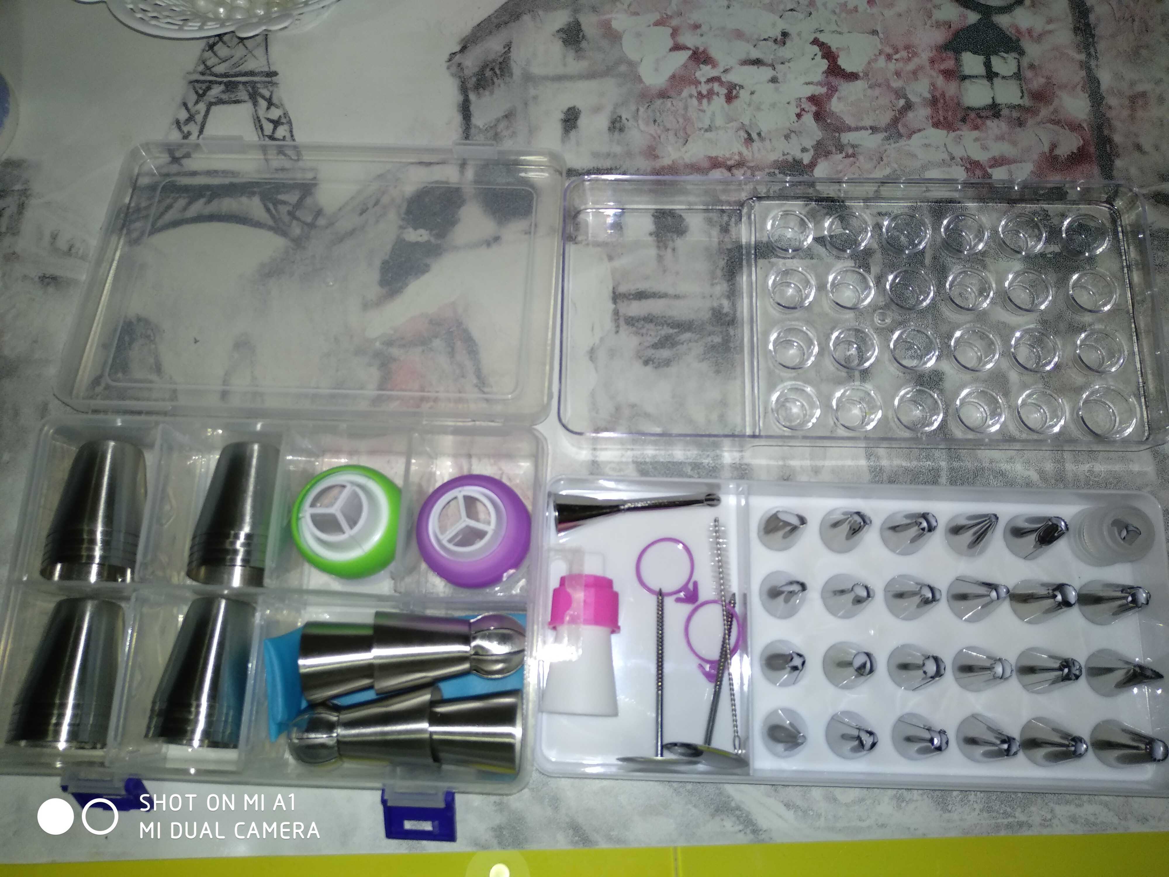 Фотография покупателя товара Набор кондитерский, 34 предмета: 26 насадок d=1,7, h=3 см, 2 адаптера, 2 гвоздя 3×6,5, 2 зажима - Фото 1