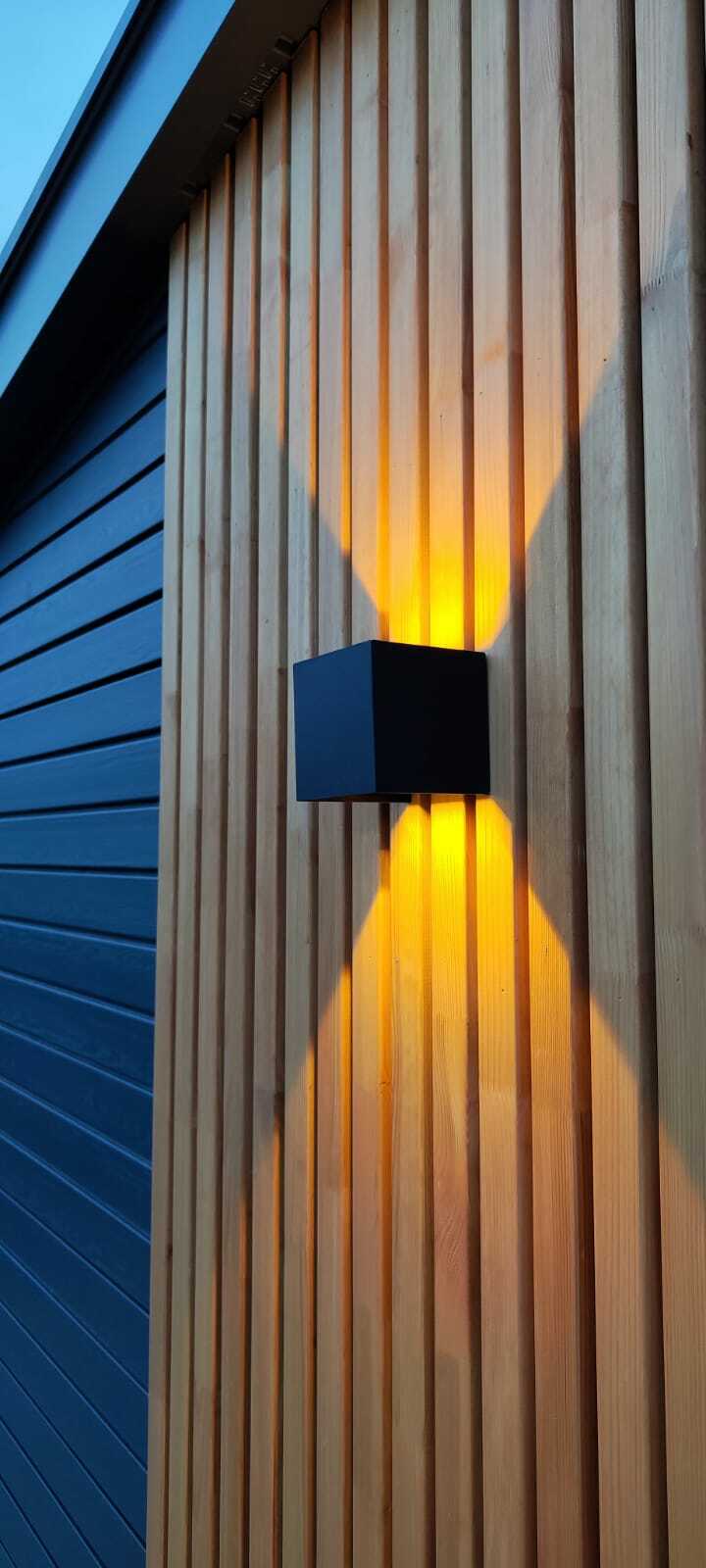 Фотография покупателя товара Светильник фасадный «Куб», FSD-004, 6 Вт, 3000К, IP65, 220 В, металл, черный