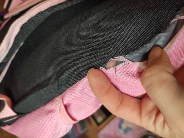 Фотография покупателя товара Рюкзак детский на молнии, наружный карман, цвет розовый - Фото 2