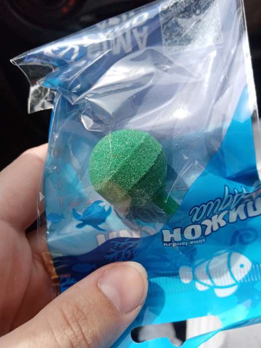 Фотография покупателя товара Распылитель воздуха кварцевый, 37×20 мм, синий - Фото 2