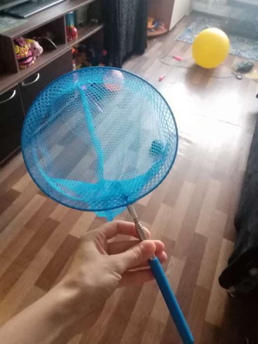 Фотография покупателя товара Сачок телескопический "Юному рыбаку", 85 см, d=20 см - Фото 1