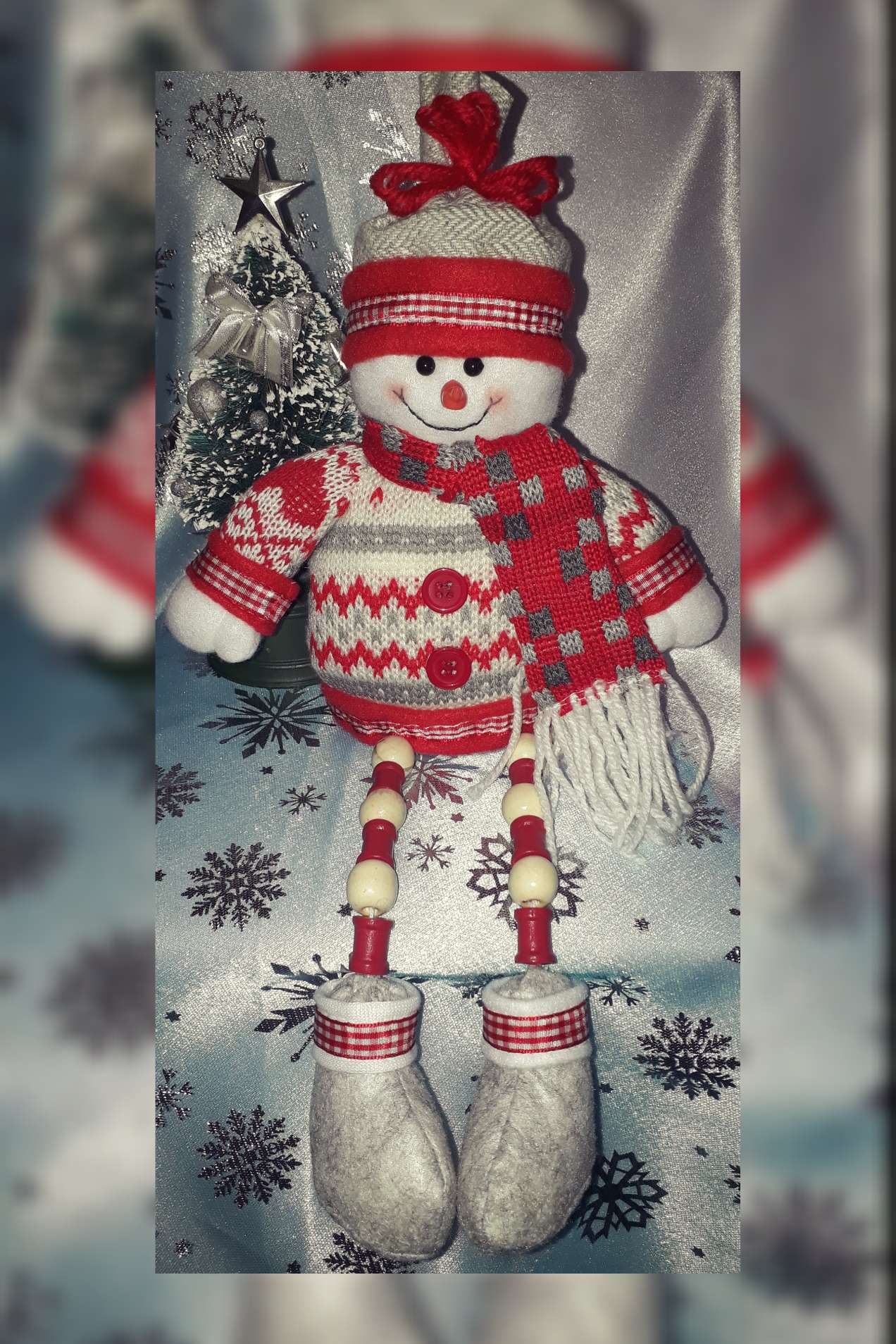 Фотография покупателя товара Набор для создания игрушки "Снеговик в свитере" + декор, инструкция - Фото 1