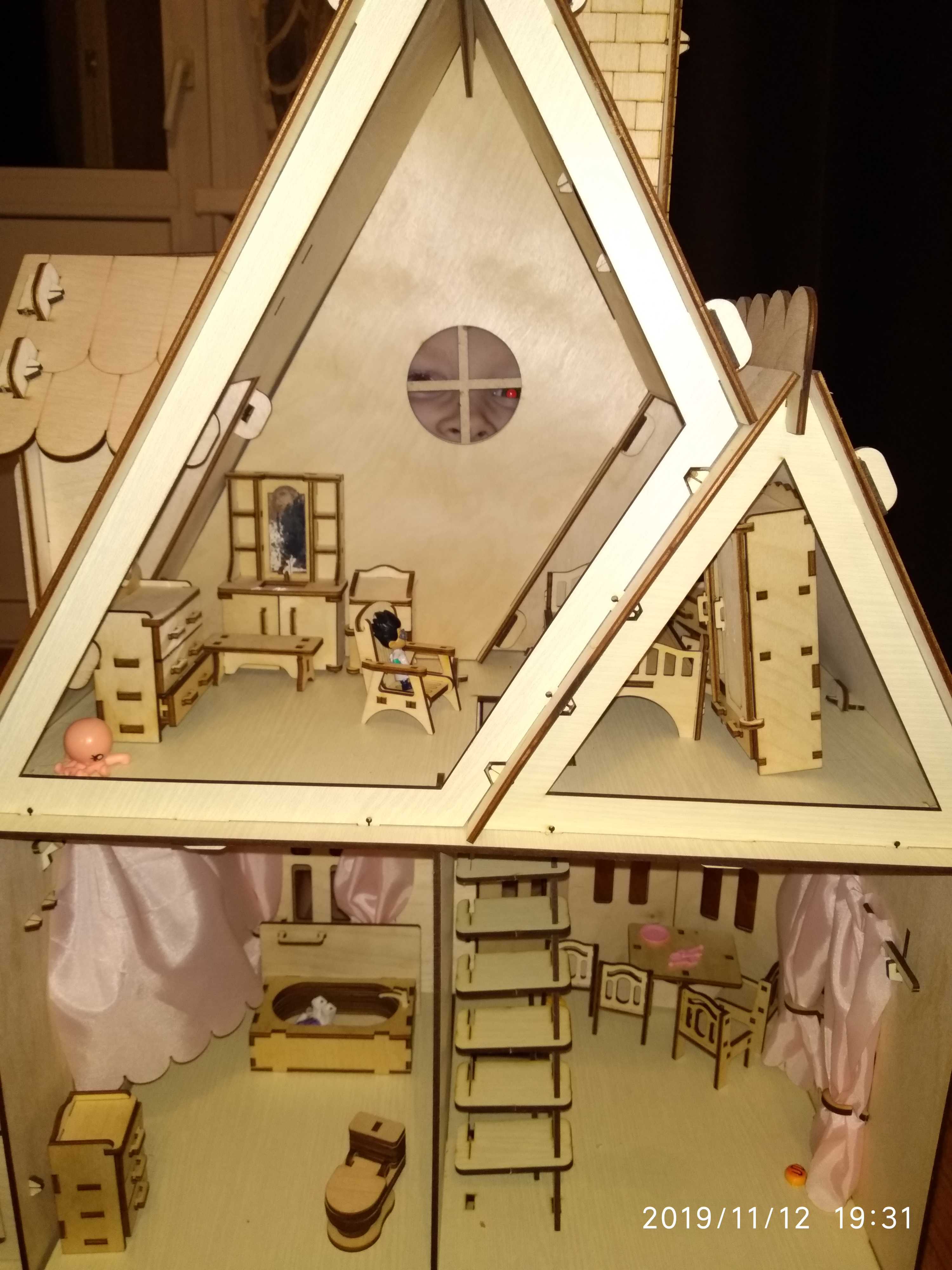 Фотография покупателя товара Набор деревянной мебели для кукол «Спальня», 5 предметов - Фото 4