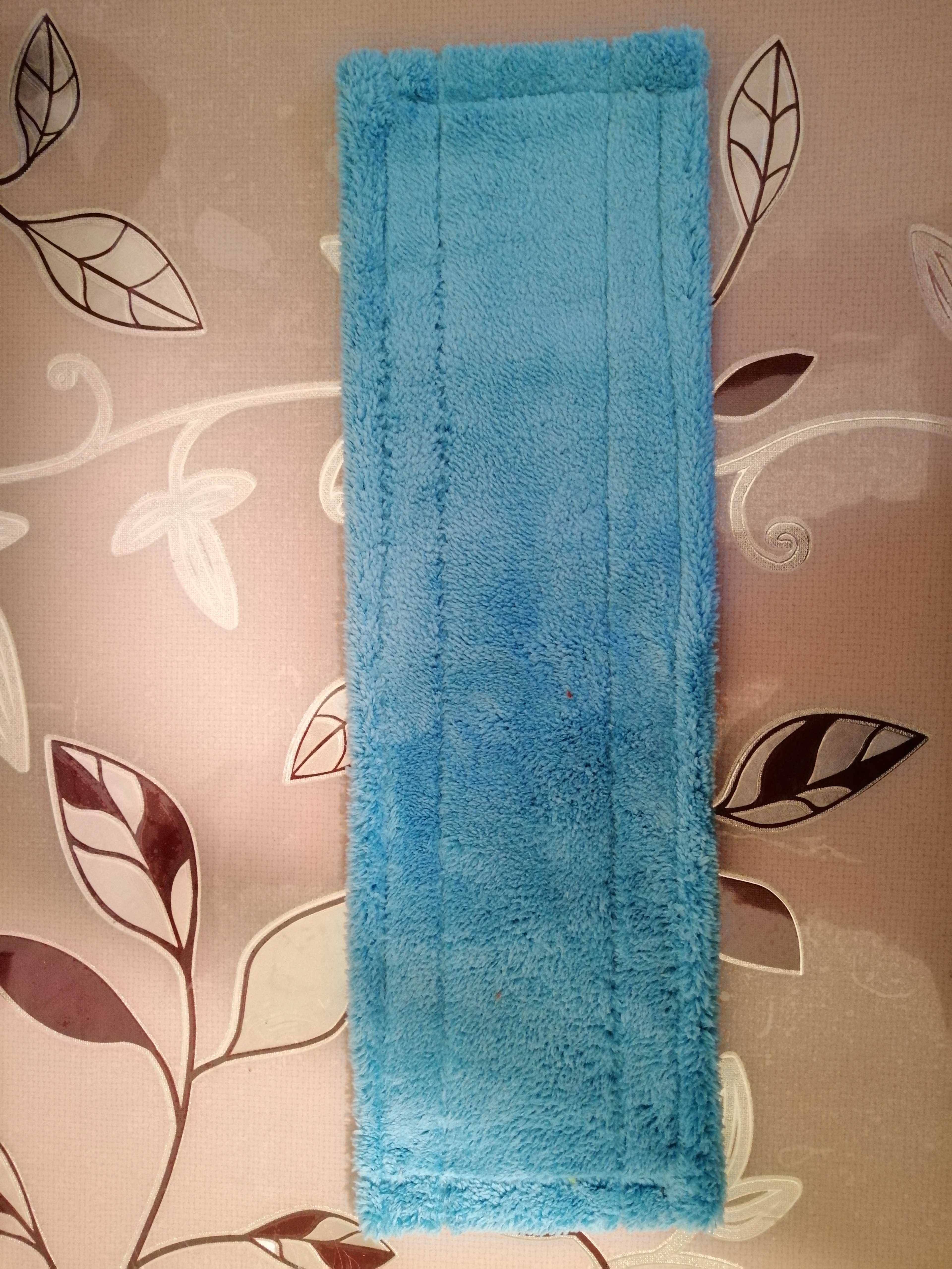 Фотография покупателя товара Насадка для плоской швабры 40×10 см, микрофибра, цвет голубой - Фото 2