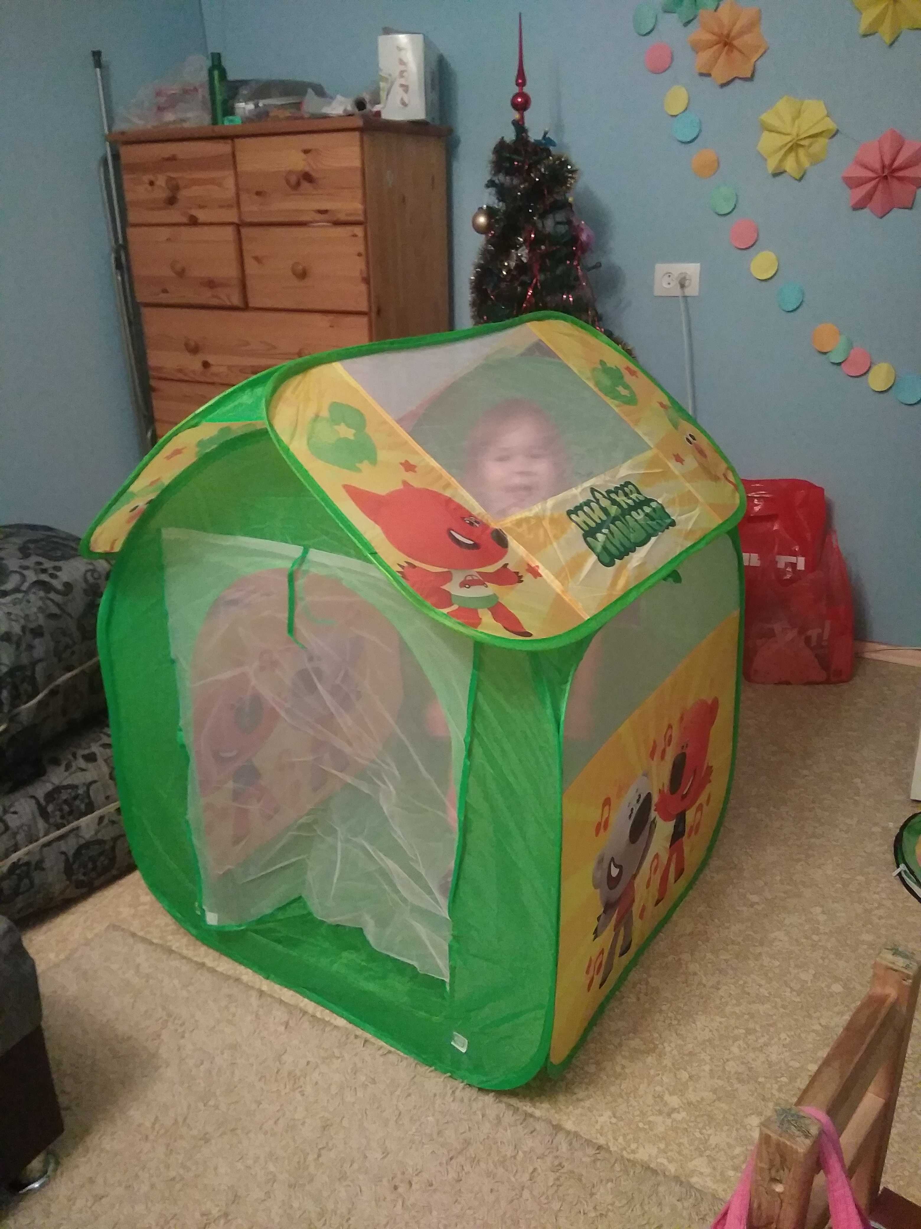 Фотография покупателя товара Детская палатка «Ми-ми-мишки», 83 х 80 х 105 см, в сумке